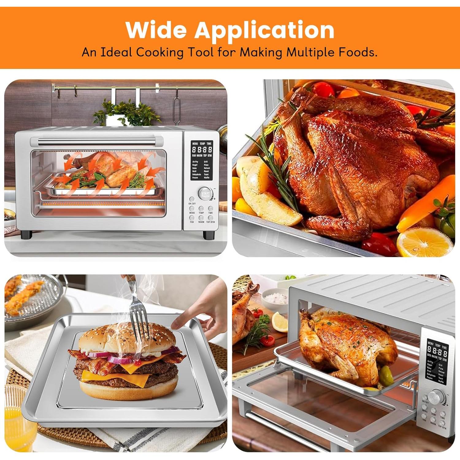 Sartén de Parrilla para Horno de Aire Nuwave Bravo 21 Qt 28.4x26.7 cm