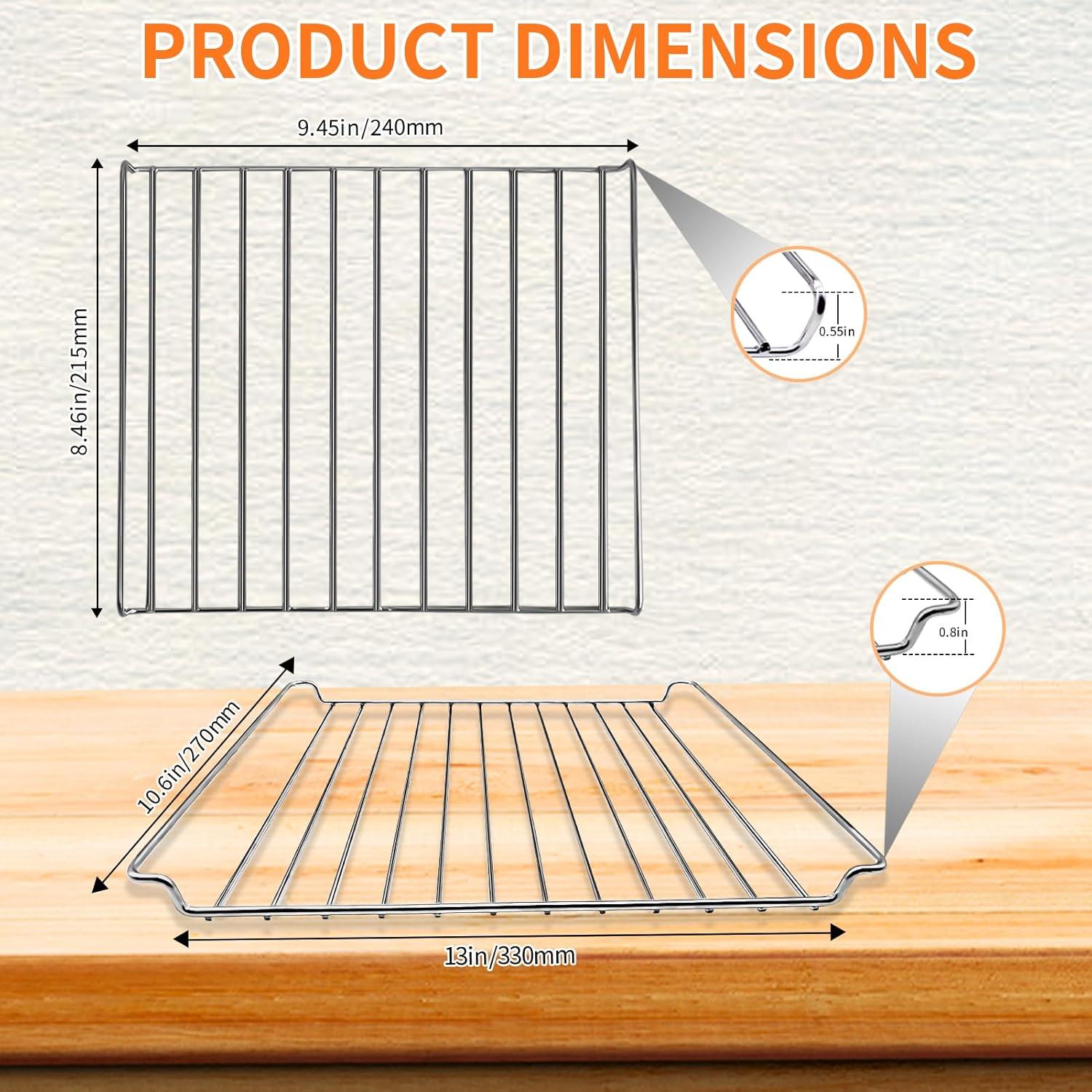 Rejilla de Horno de Aire GWY Acero Inoxidable 33x27 cm - 2 Piezas