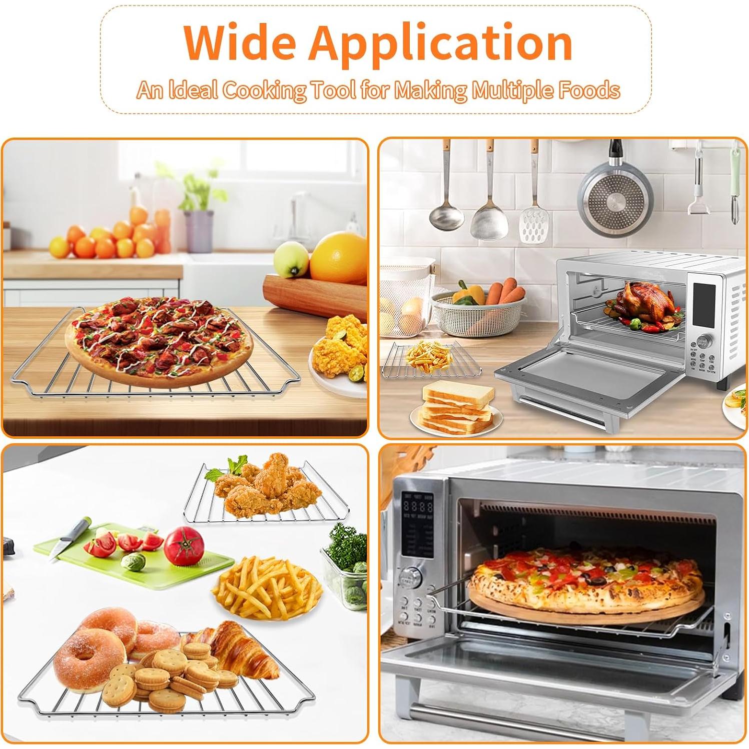 Rejilla de Horno de Aire GWY Acero Inoxidable 33x27 cm - 2 Piezas