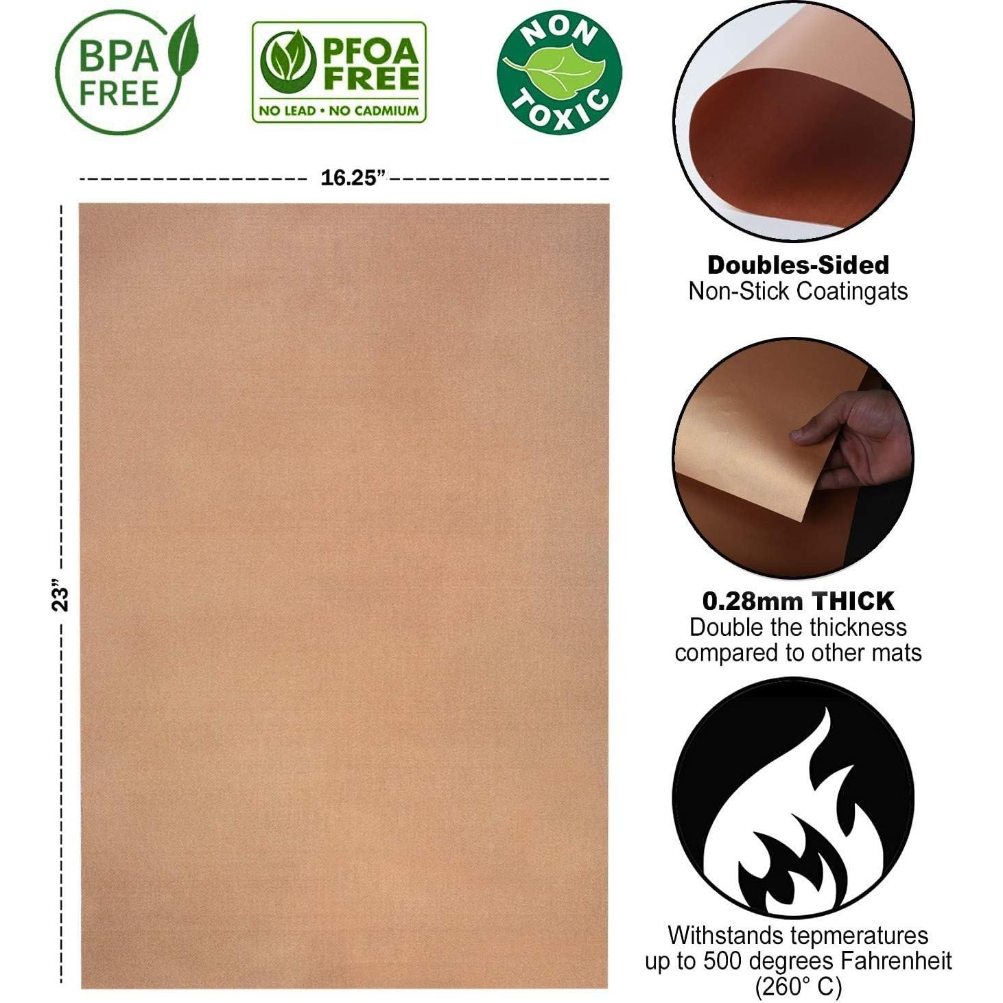 Forro de Horno Reutilizable EMAANIA 3 Paquetes Cobre 58.4x41.3cm