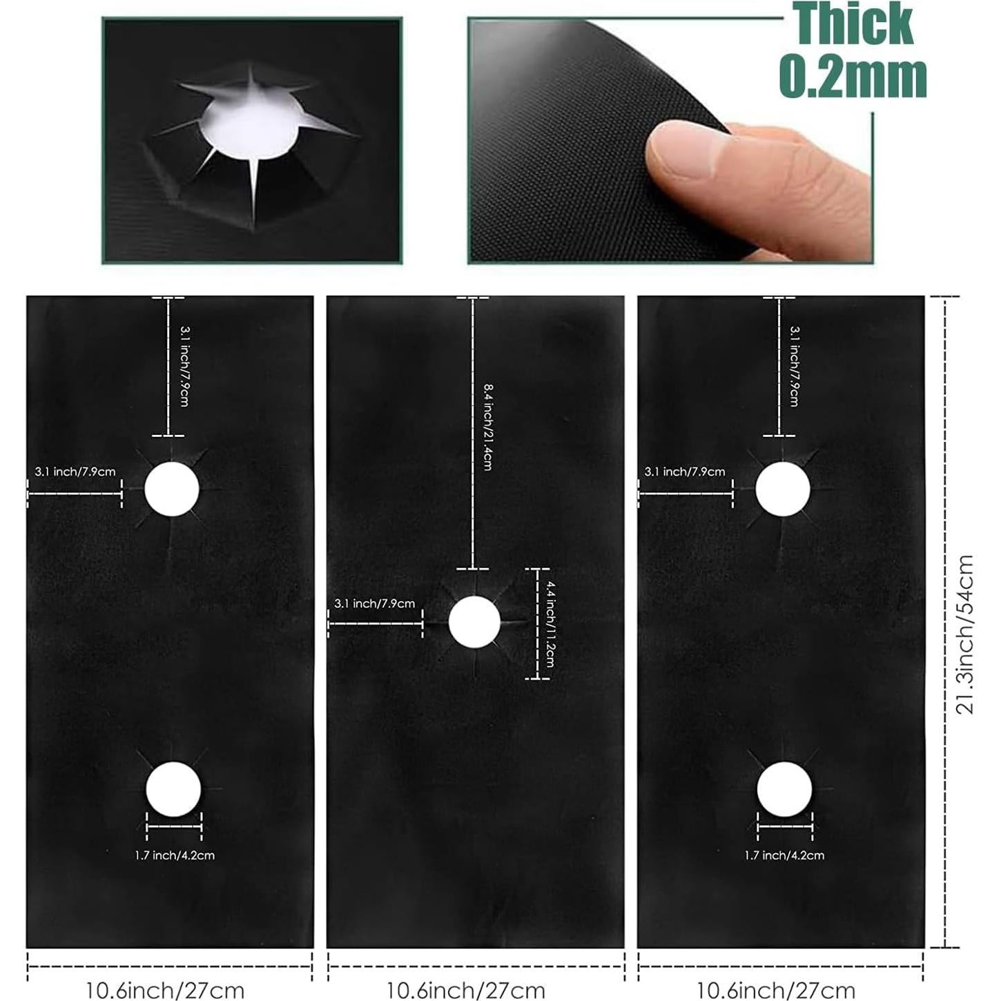 Juego de 3 Protectores para Estufas de Gas Auoiian - Resistentes al Calor