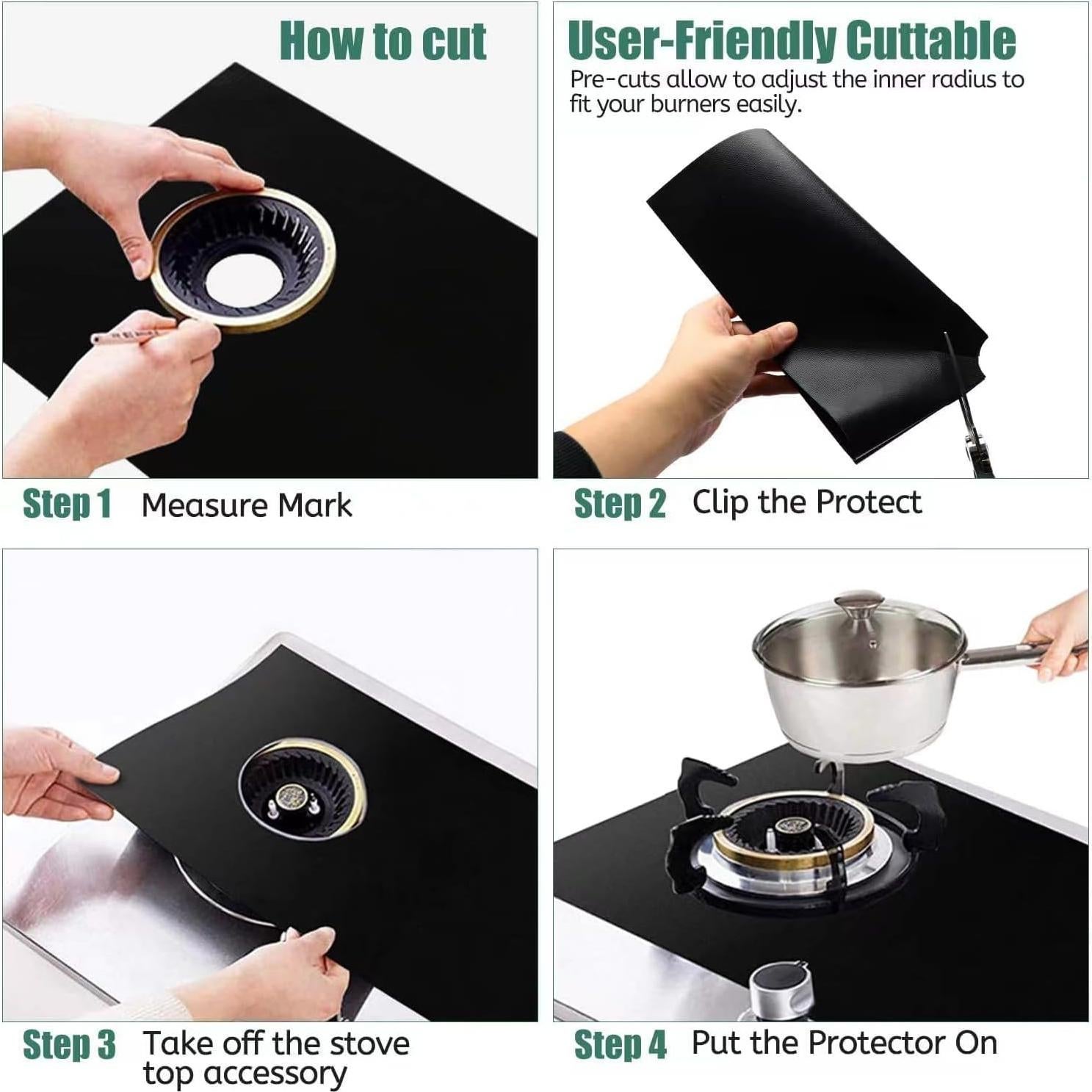 Juego de 3 Protectores para Estufas de Gas Auoiian - Resistentes al Calor