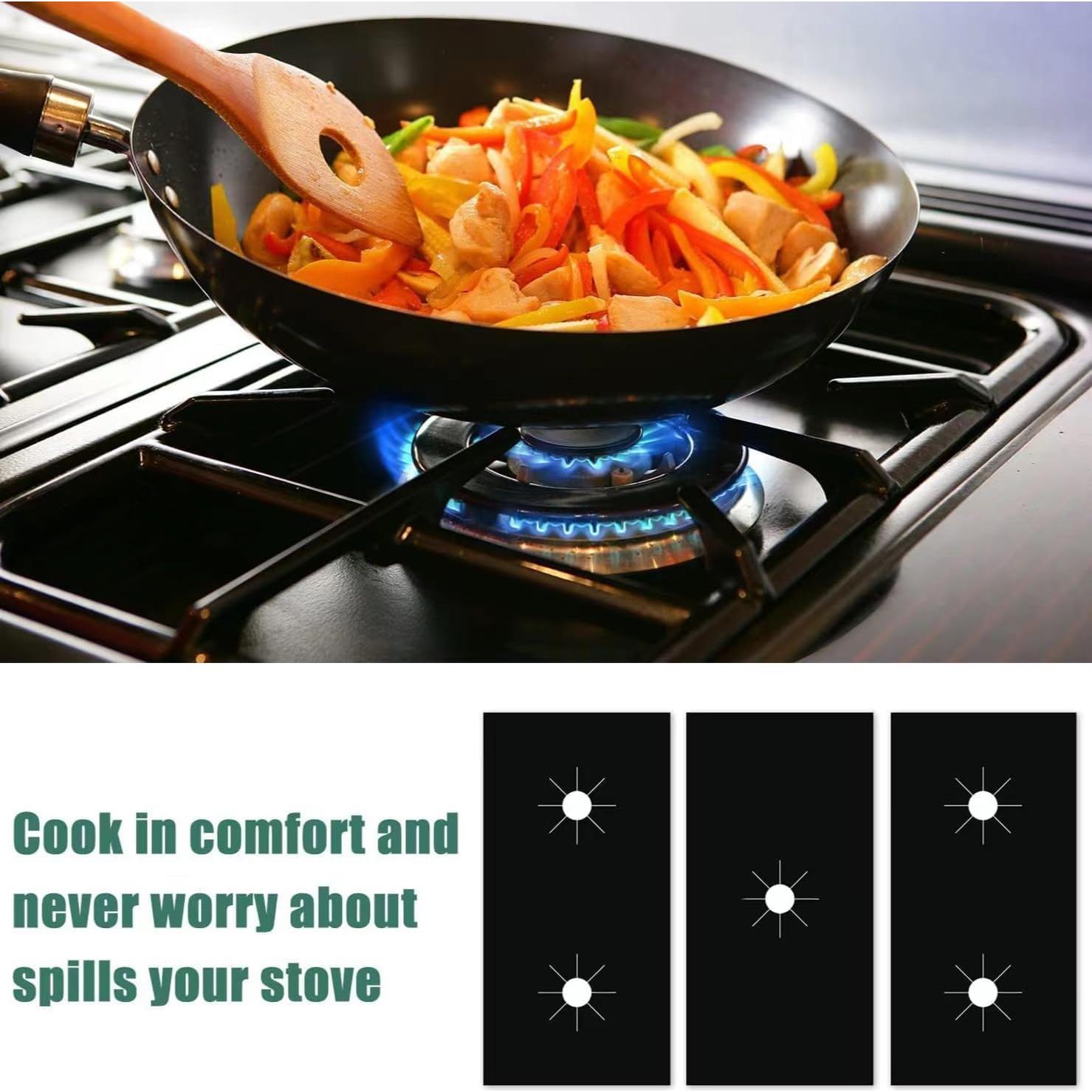 Juego de 3 Protectores para Estufas de Gas Auoiian - Resistentes al Calor