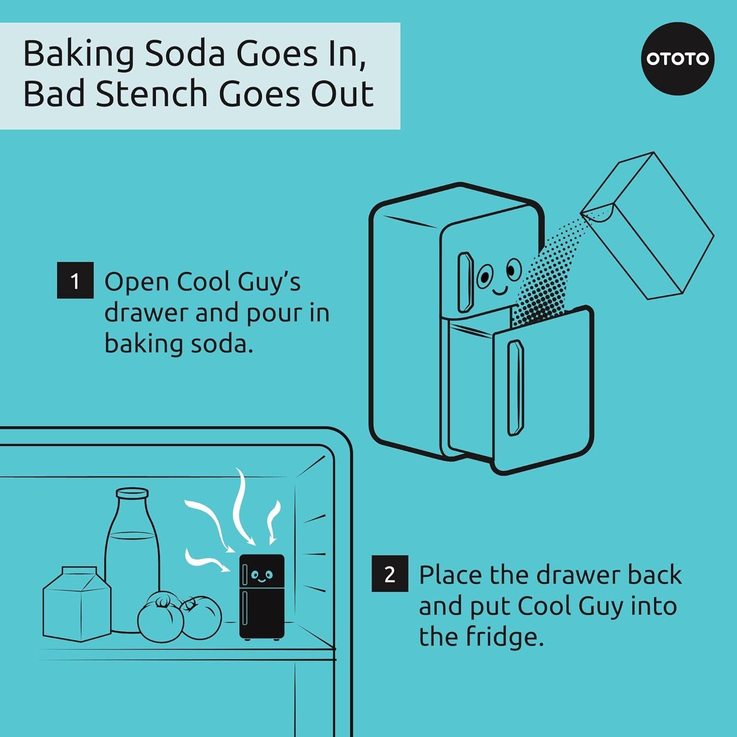 Desodorante de Nevera OTOTO Cool Guy - Absorbente de Olores Bicarbonato