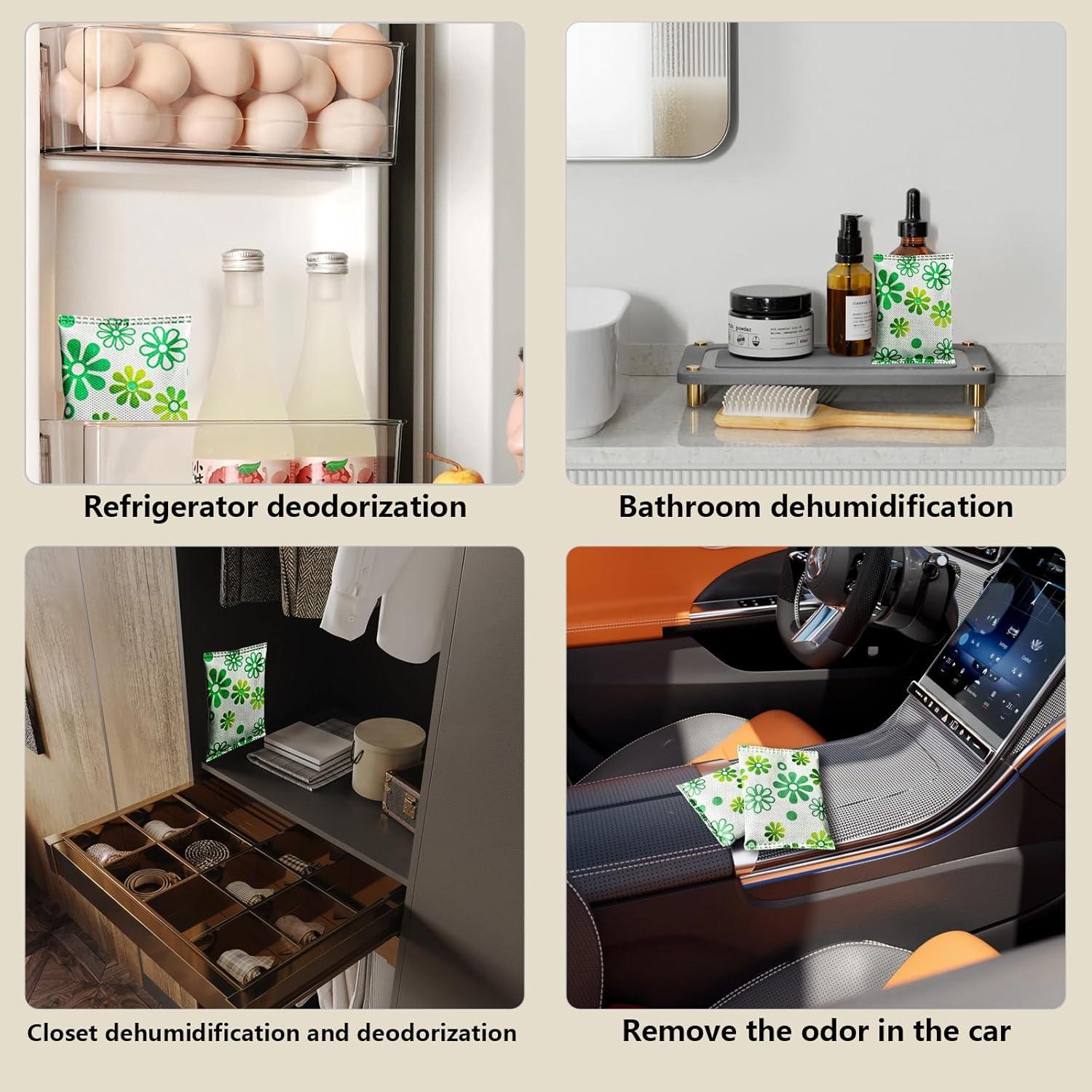 Paquete de 12 Absorbentes de Olores KaiCarnte 50g Carbón Activado