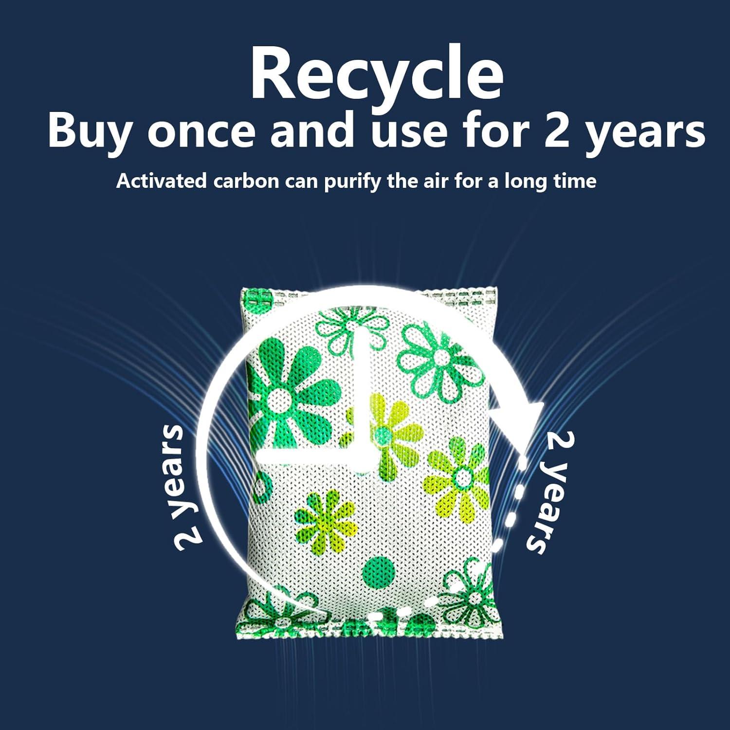 Paquete de 12 Absorbentes de Olores KaiCarnte 50g Carbón Activado