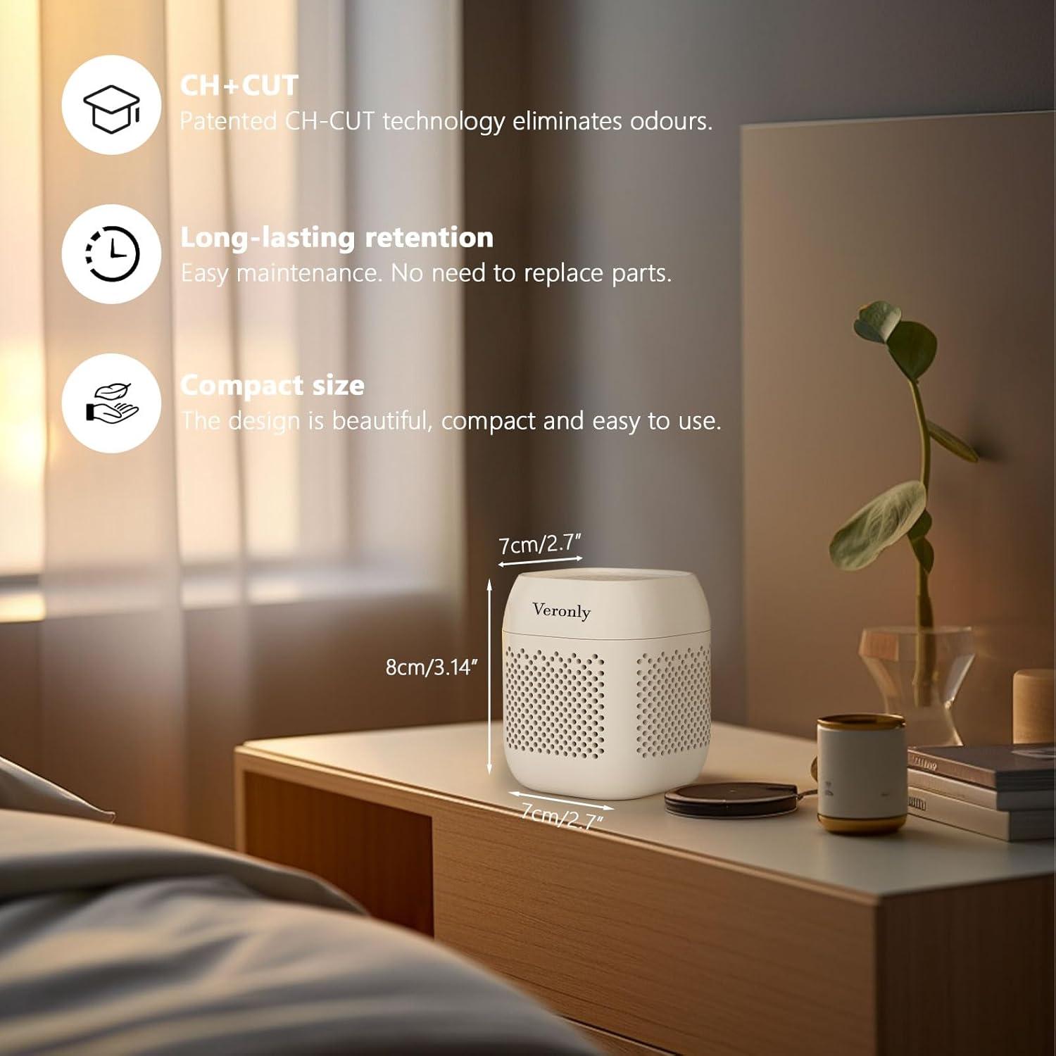 Desodorante para Refrigerador VERONLY, Carbón Activado, Blanco