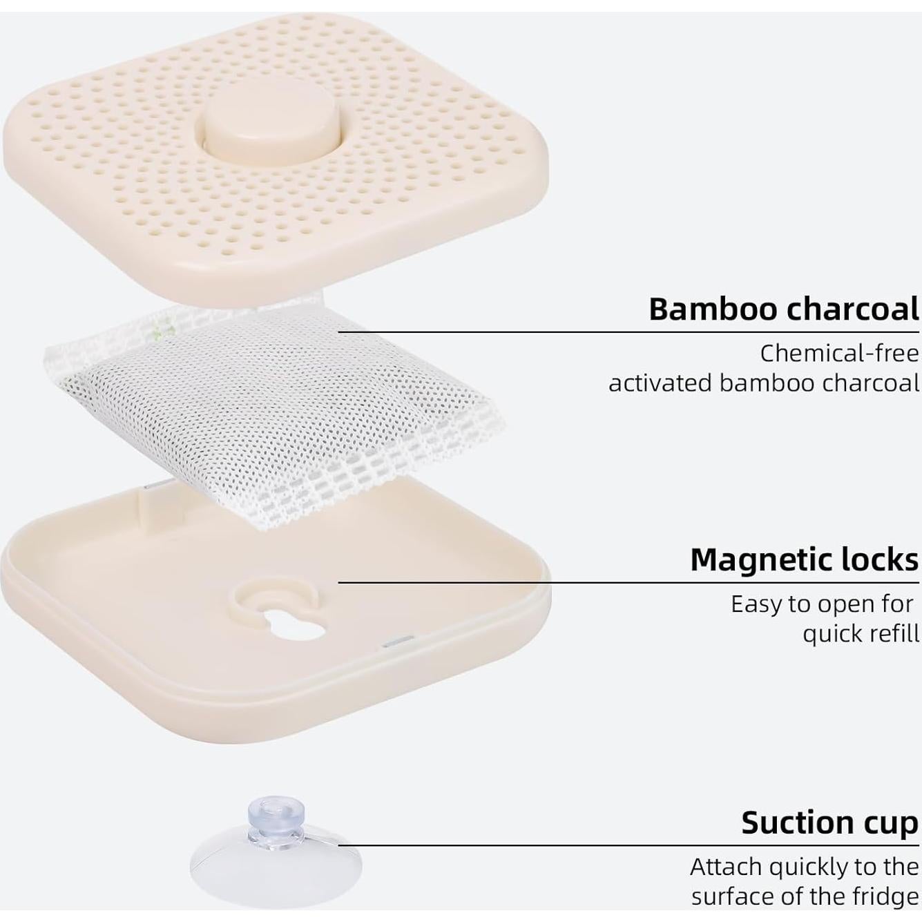 Desodorante de Nevera ZenAir 6 Unidades Carbón Activado