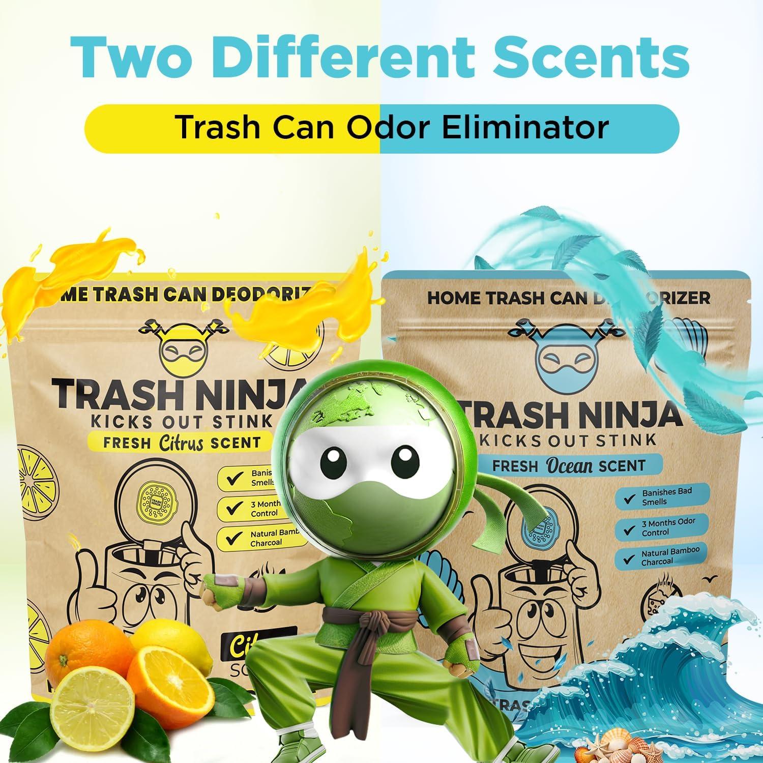 Desodorante para Basura Trash Ninja - Ambientador Océano 2 Unidades