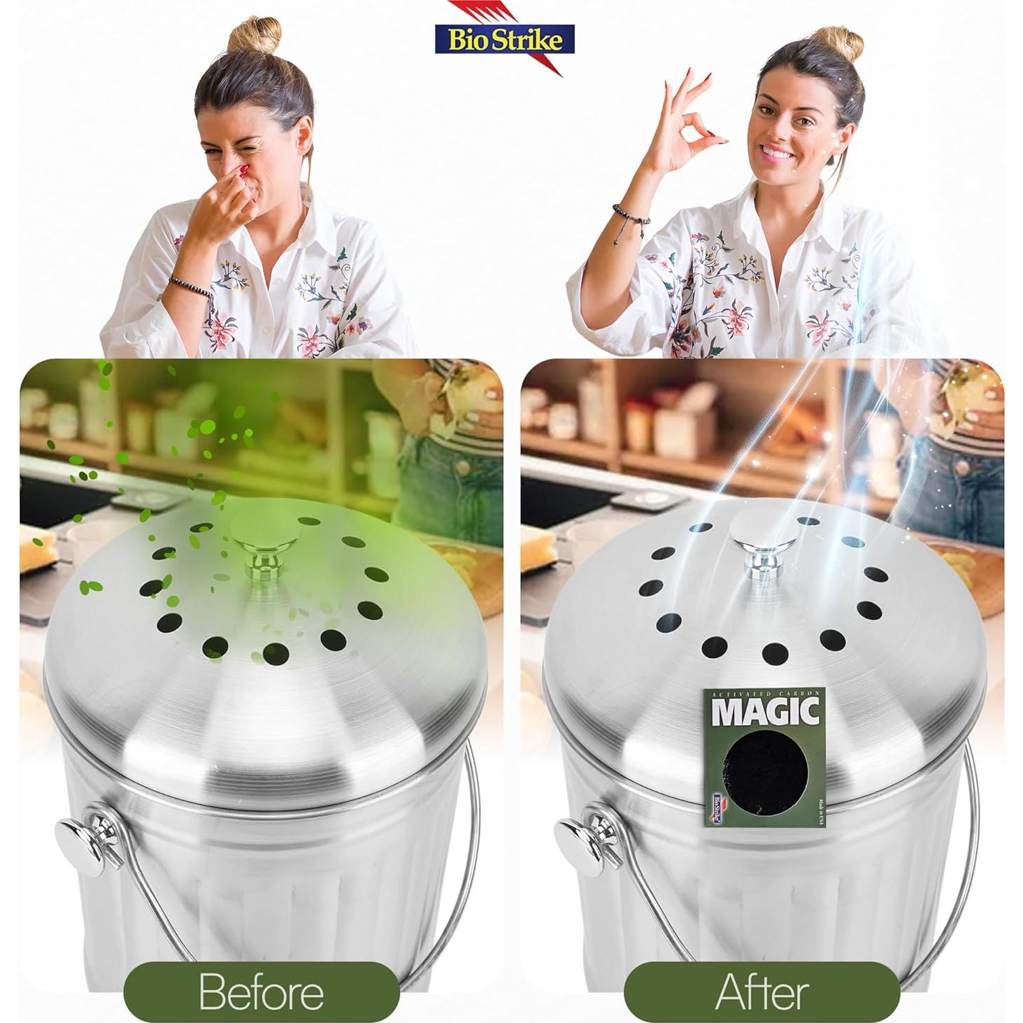 Eliminador de Olores de Basura BioStrike - Carbón Activado 2 Unidades