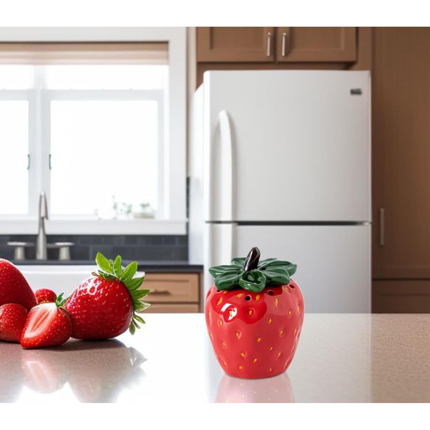 Soporte de Bicarbonato de Sodio Cerámica dgudgu Fresa 190g