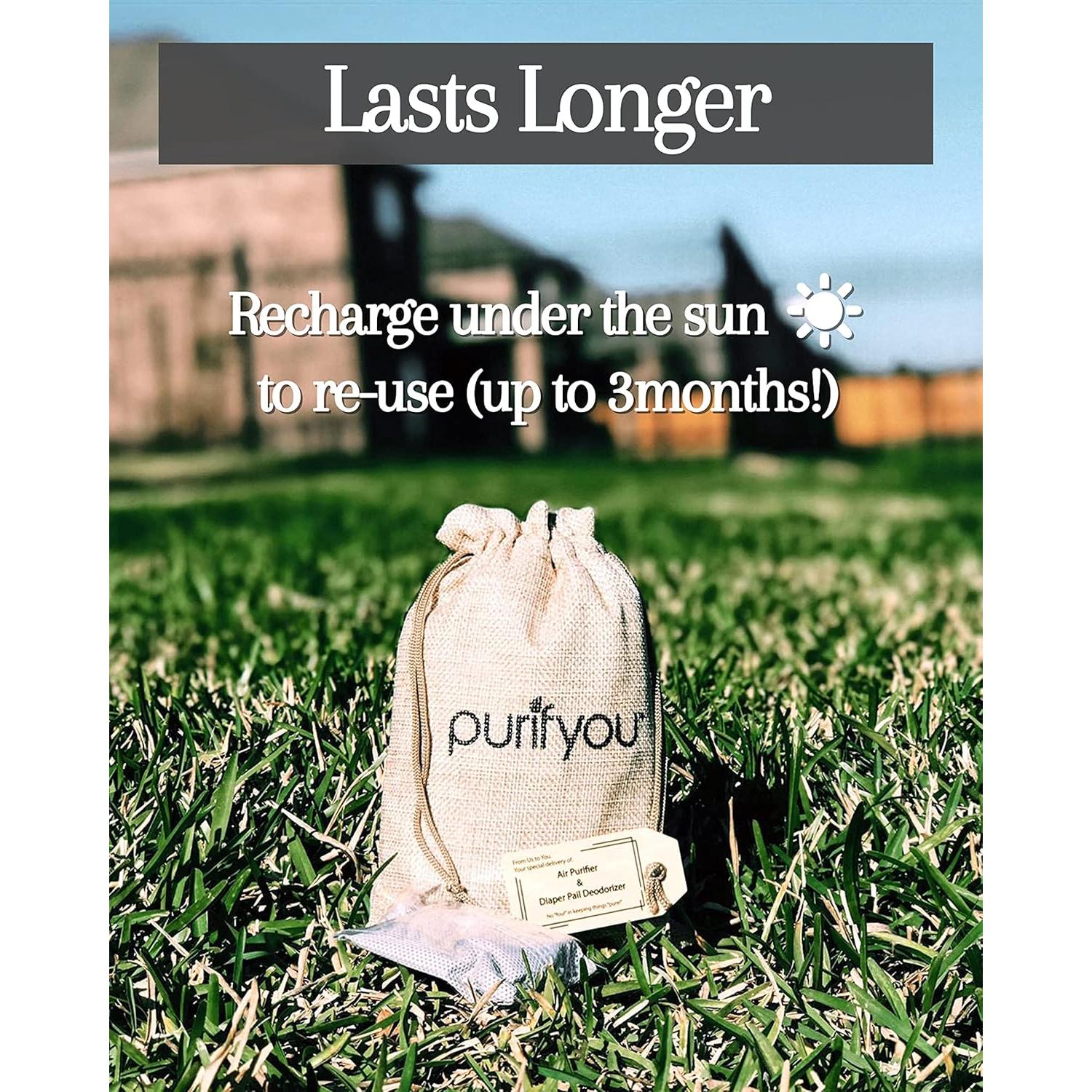 Filtros de Carbono Natural Purifyou - Set de 12 Bolsas Desodorantes