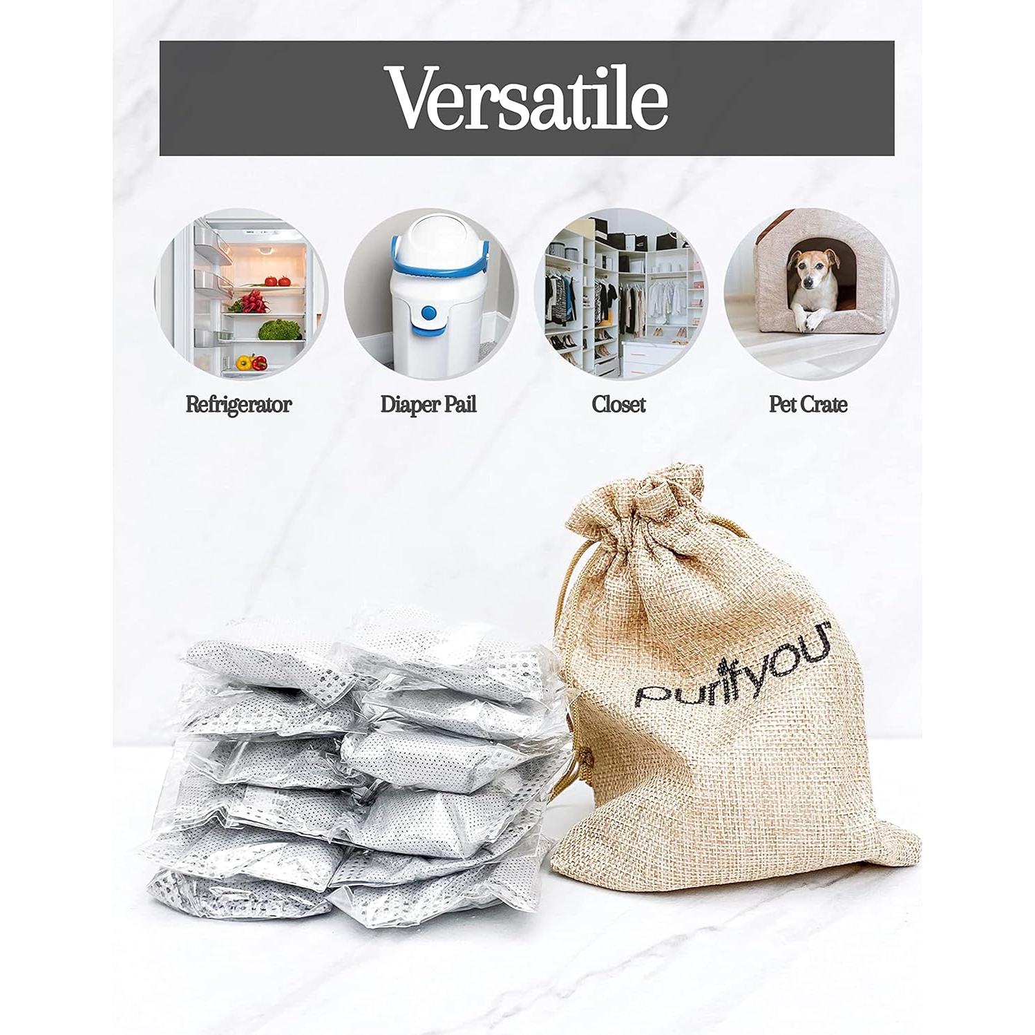 Filtros de Carbono Natural Purifyou - Set de 12 Bolsas Desodorantes