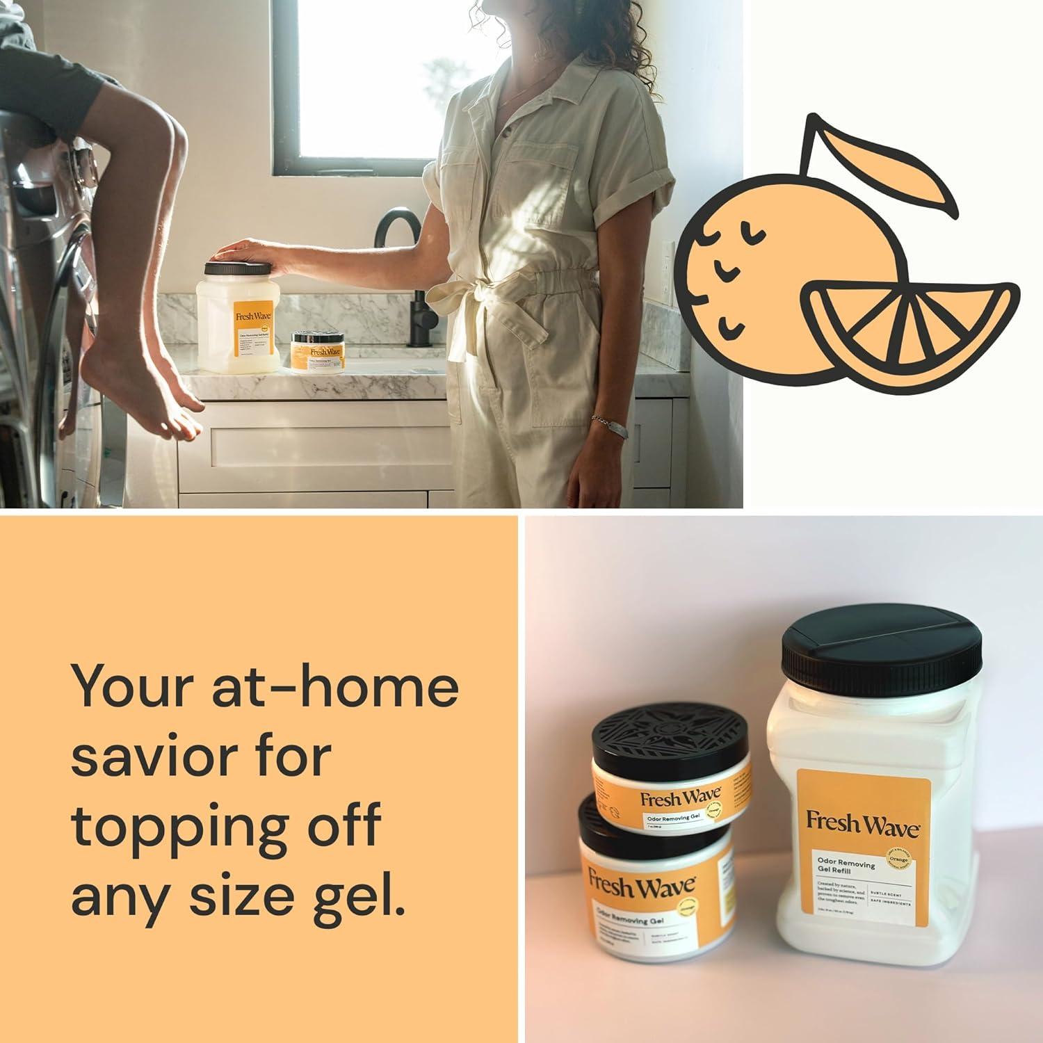 Recarga Gel Eliminador de Olores Fresh Wave Naranja 1.89 L