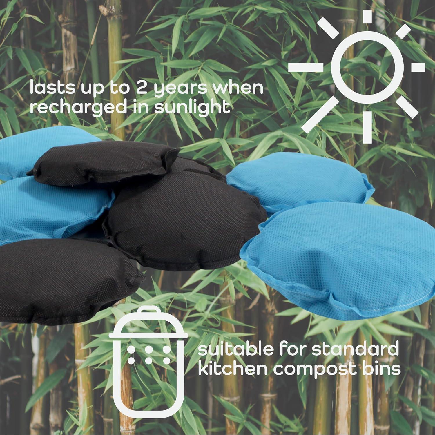 Purificador de Aire de Carbón Activado ThinkBamboo 4 Piezas Negro