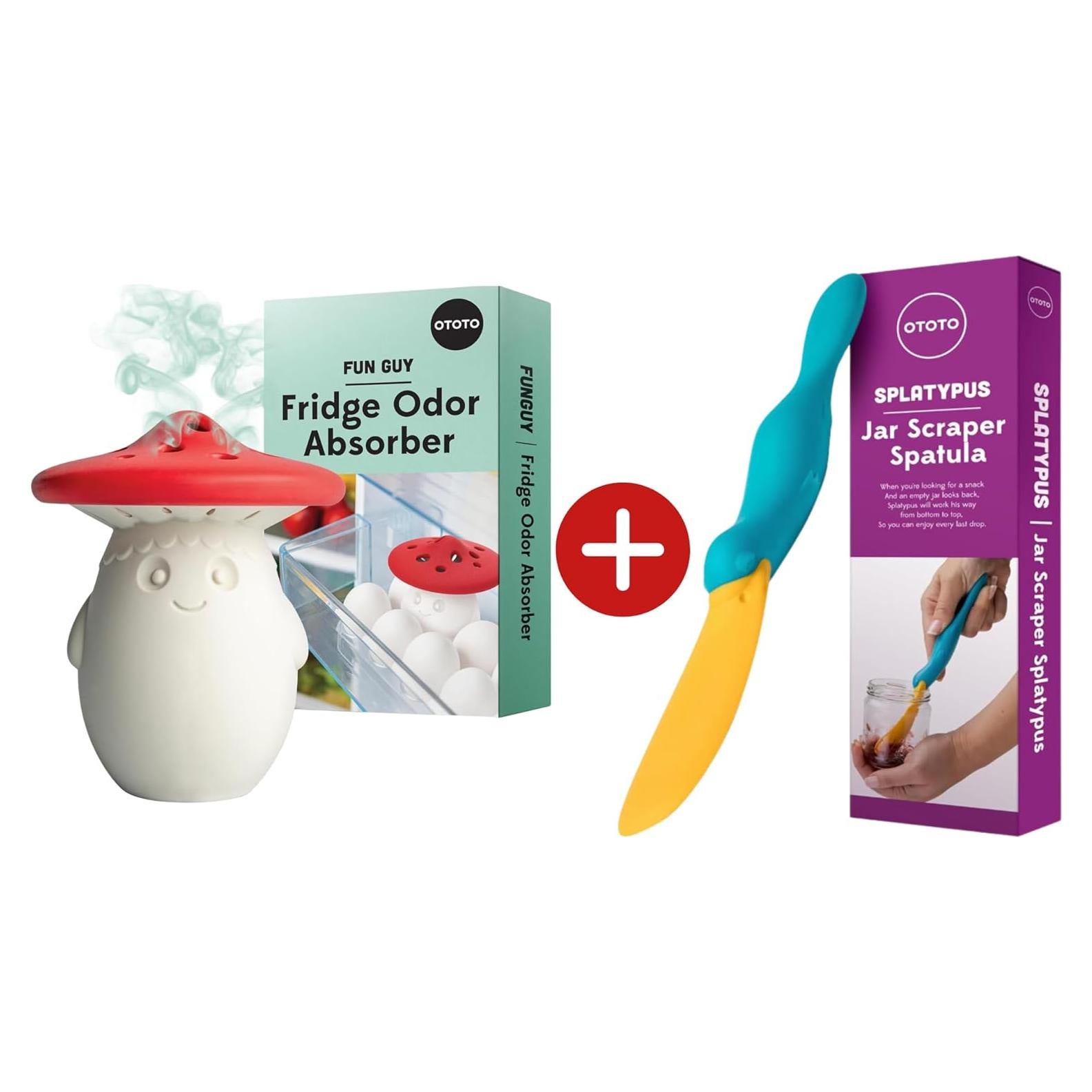 Paquete de 2 Espátulas de Tarro y Desodorante de Nevera OTOTO
