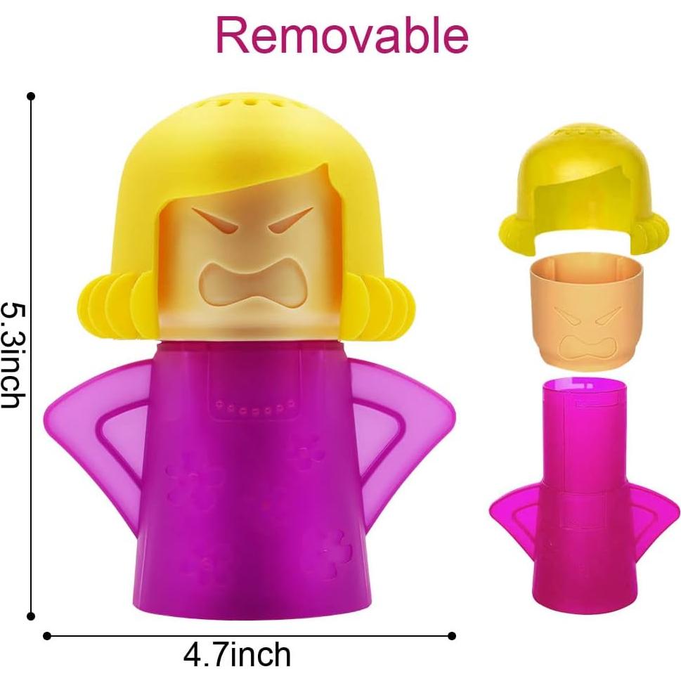 Limpiador de Microondas Abnaok Mamá Enojada y Desodorante Refrigerador Mamá Fresca - 2 Piezas