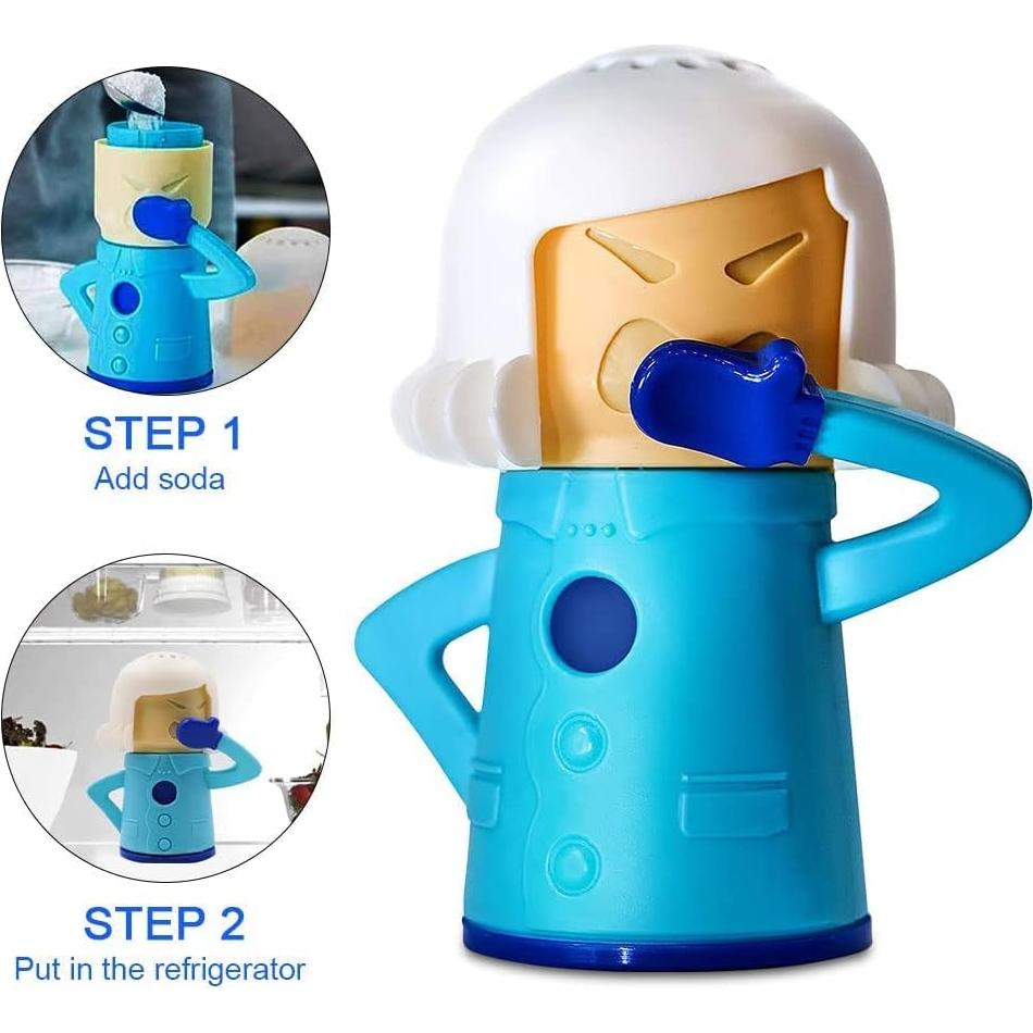 Limpiador de Microondas Abnaok Mamá Enojada y Desodorante Refrigerador Mamá Fresca - 2 Piezas