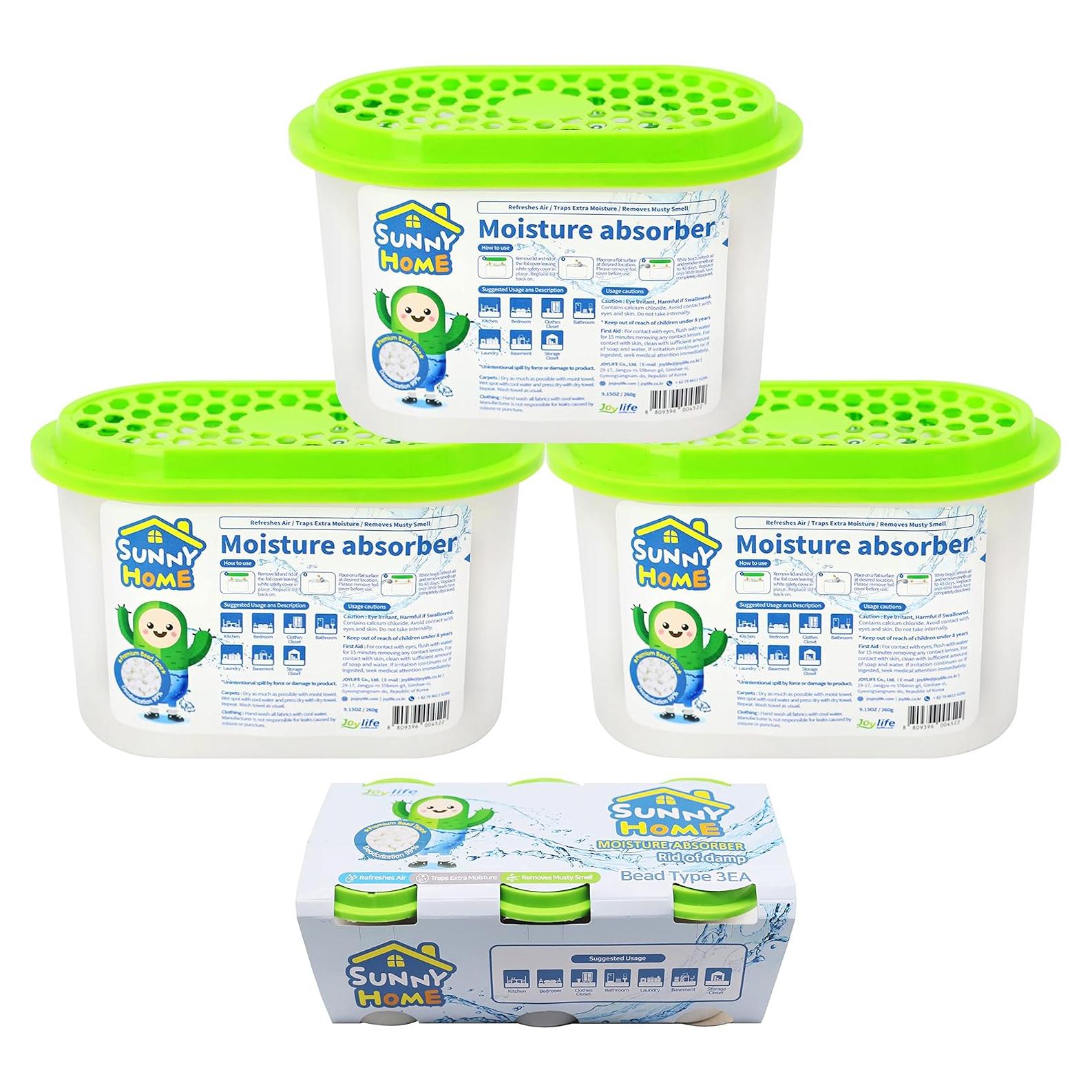 Absorbentes de Humedad Sunny Home SHMA, 3 Piezas, 525ml