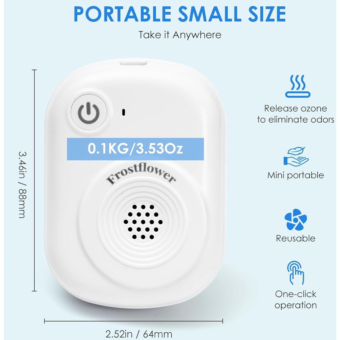 Generador de Ozono Mini Frostfower 20mg/h Purificador de Aire