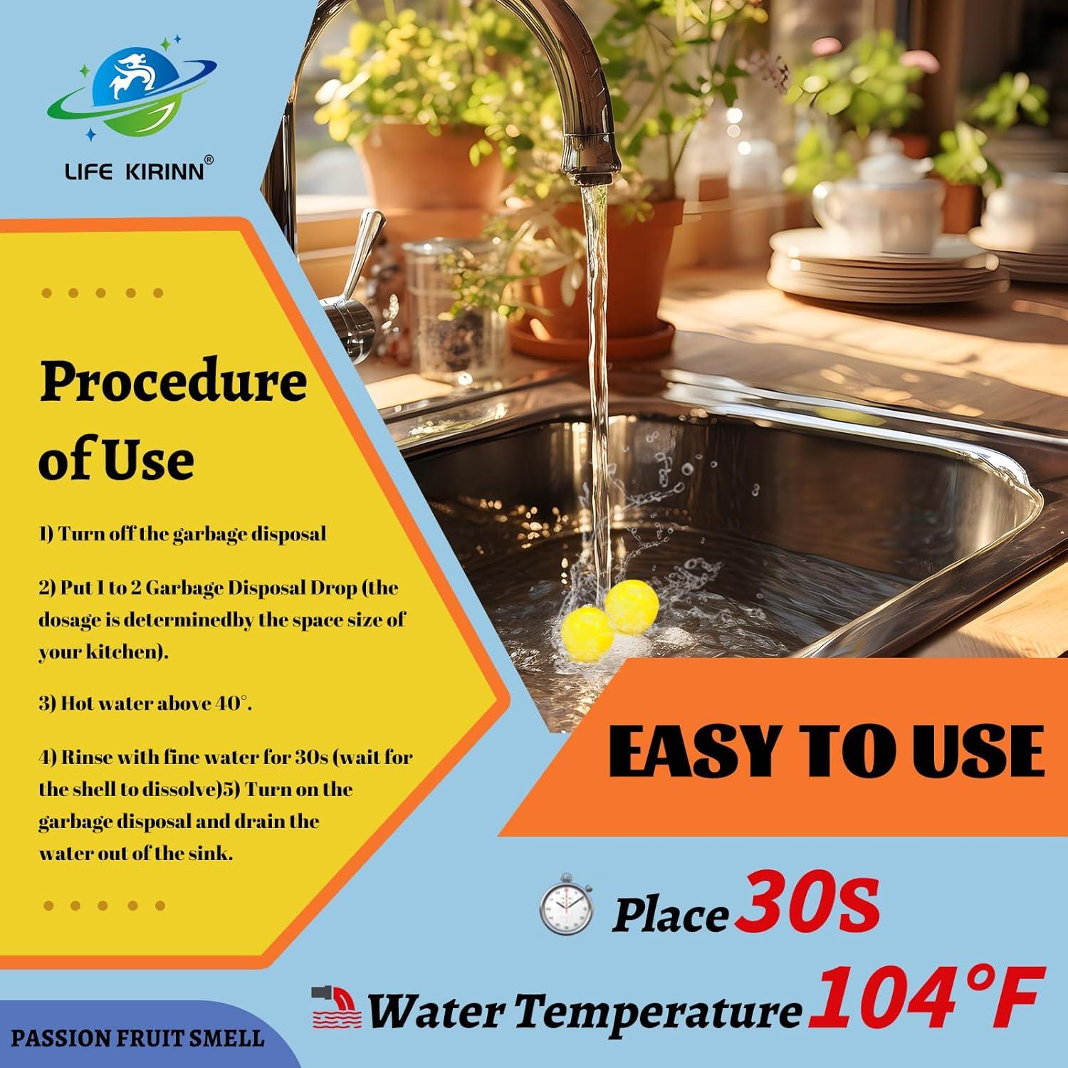 Ambientador para triturador de basura LIFE KIRINN 50 gotas limón