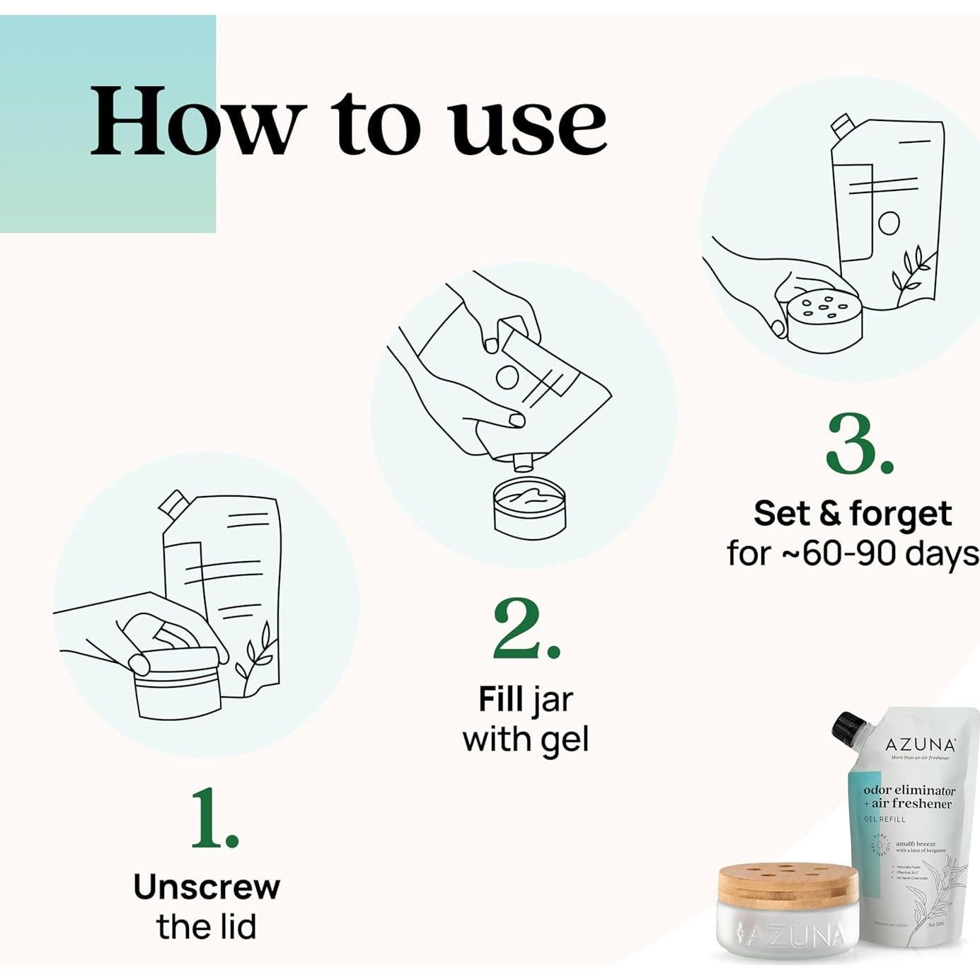 Ambientador Azuna 8oz Brisa de Amalfi - Eliminador de Olores