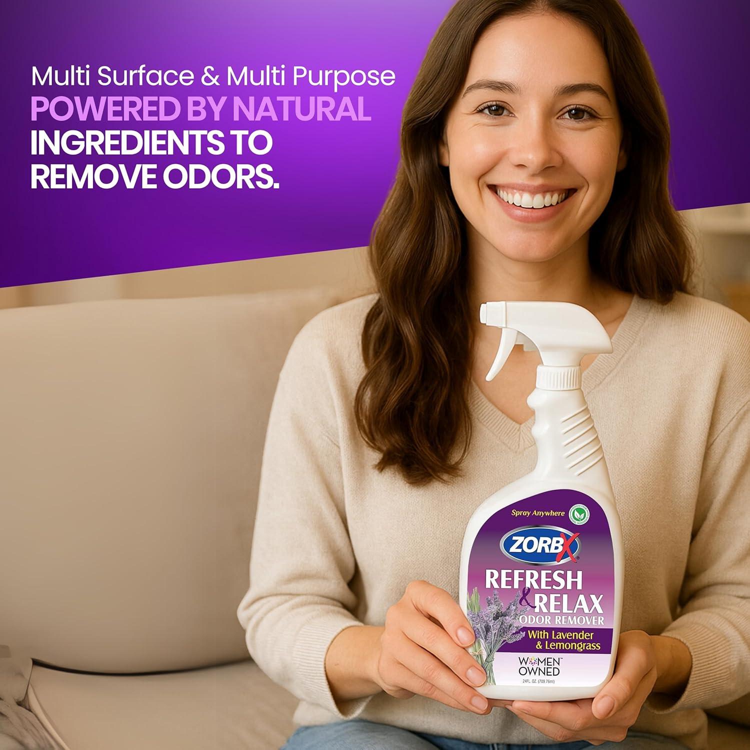 ZORBX Spray Eliminador de Olores Lavanda 24 Oz Multiusos