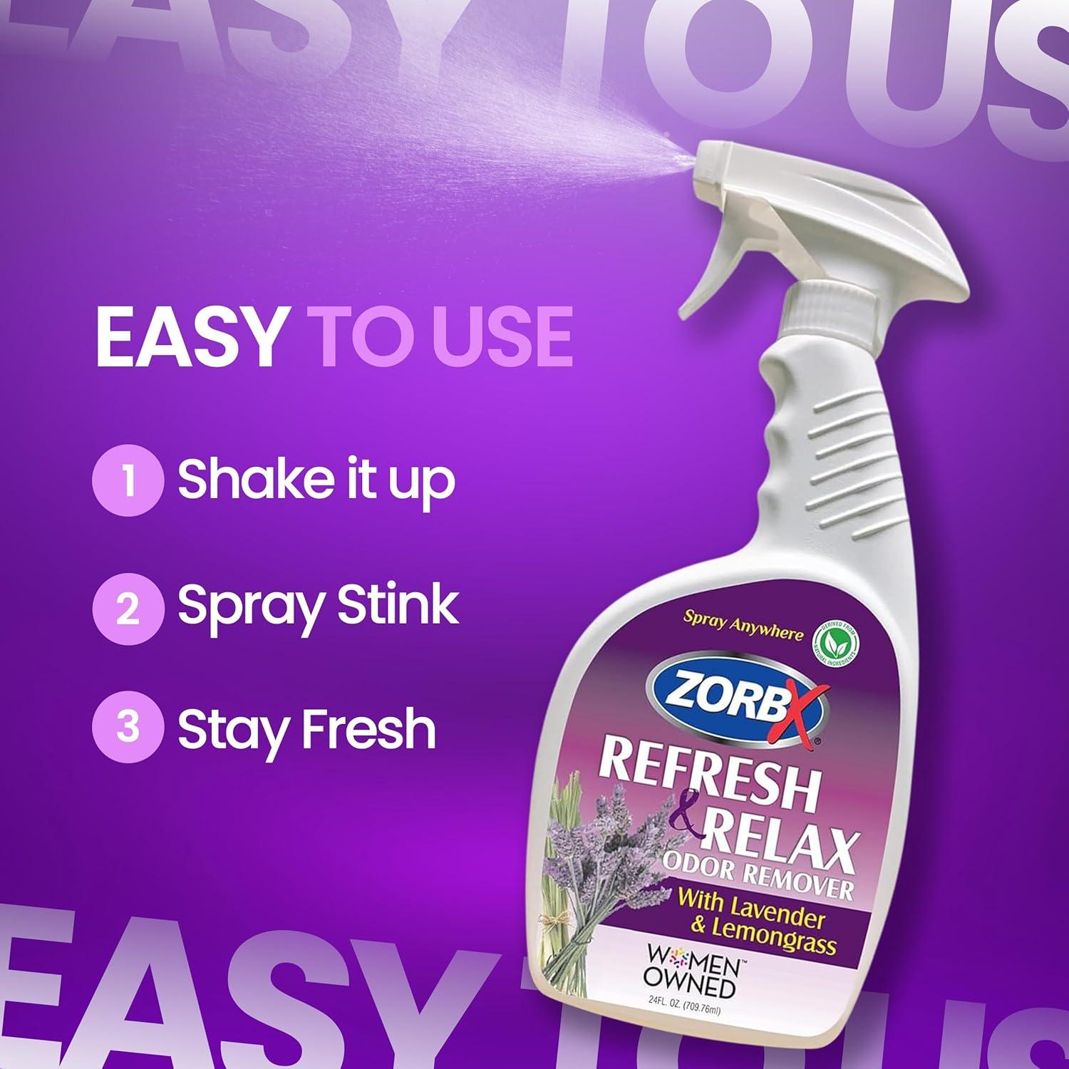 ZORBX Spray Eliminador de Olores Lavanda 24 Oz Multiusos