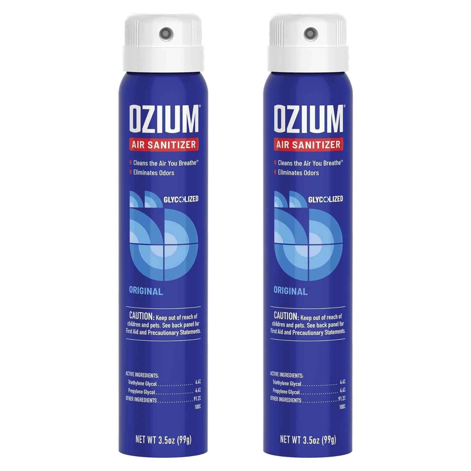 Desinfectante de Aire Ozium 3.5 Oz Paquete de 2 Aroma Original