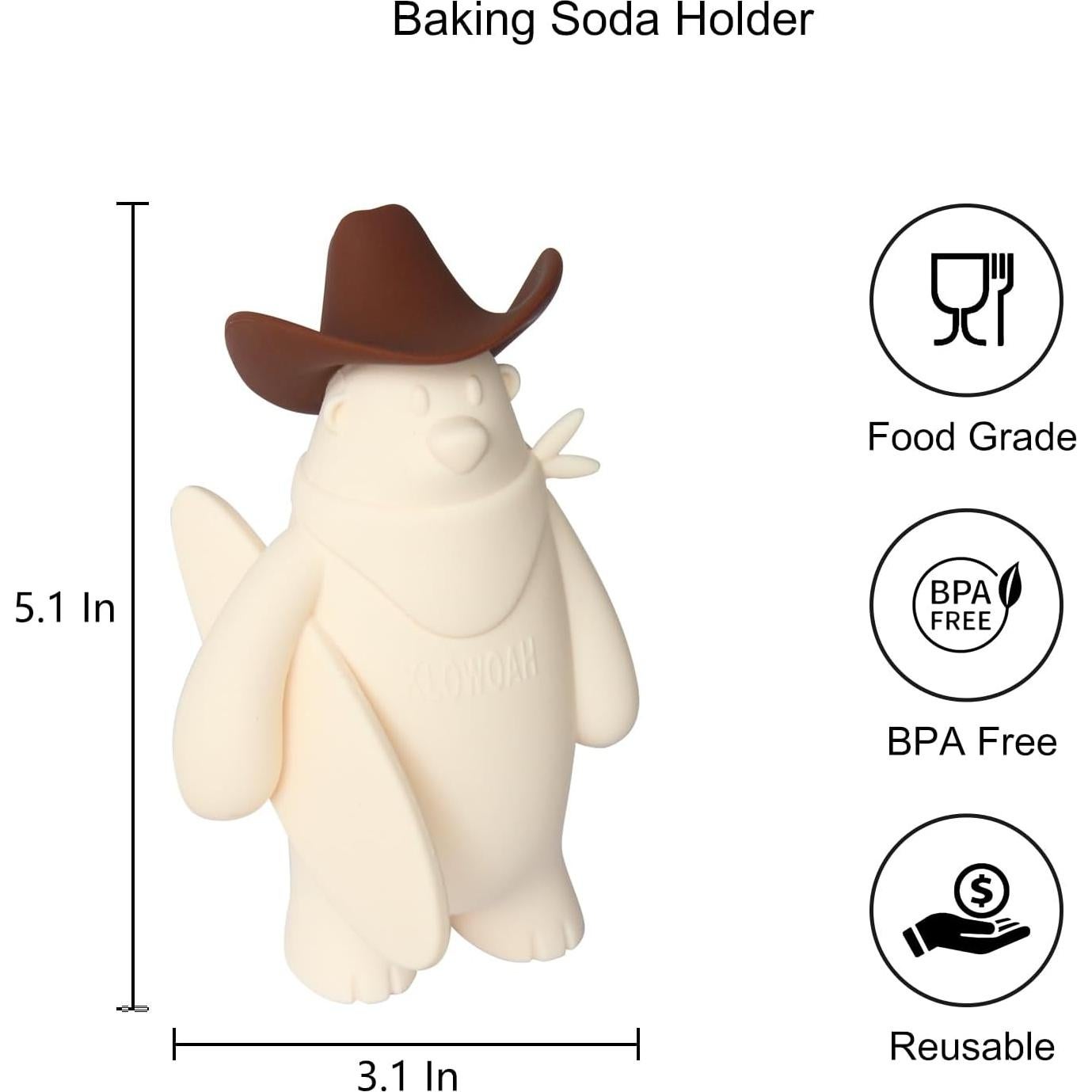 Contenedor desodorante de bicarbonato KLOWOAH 13 x 7.9 cm