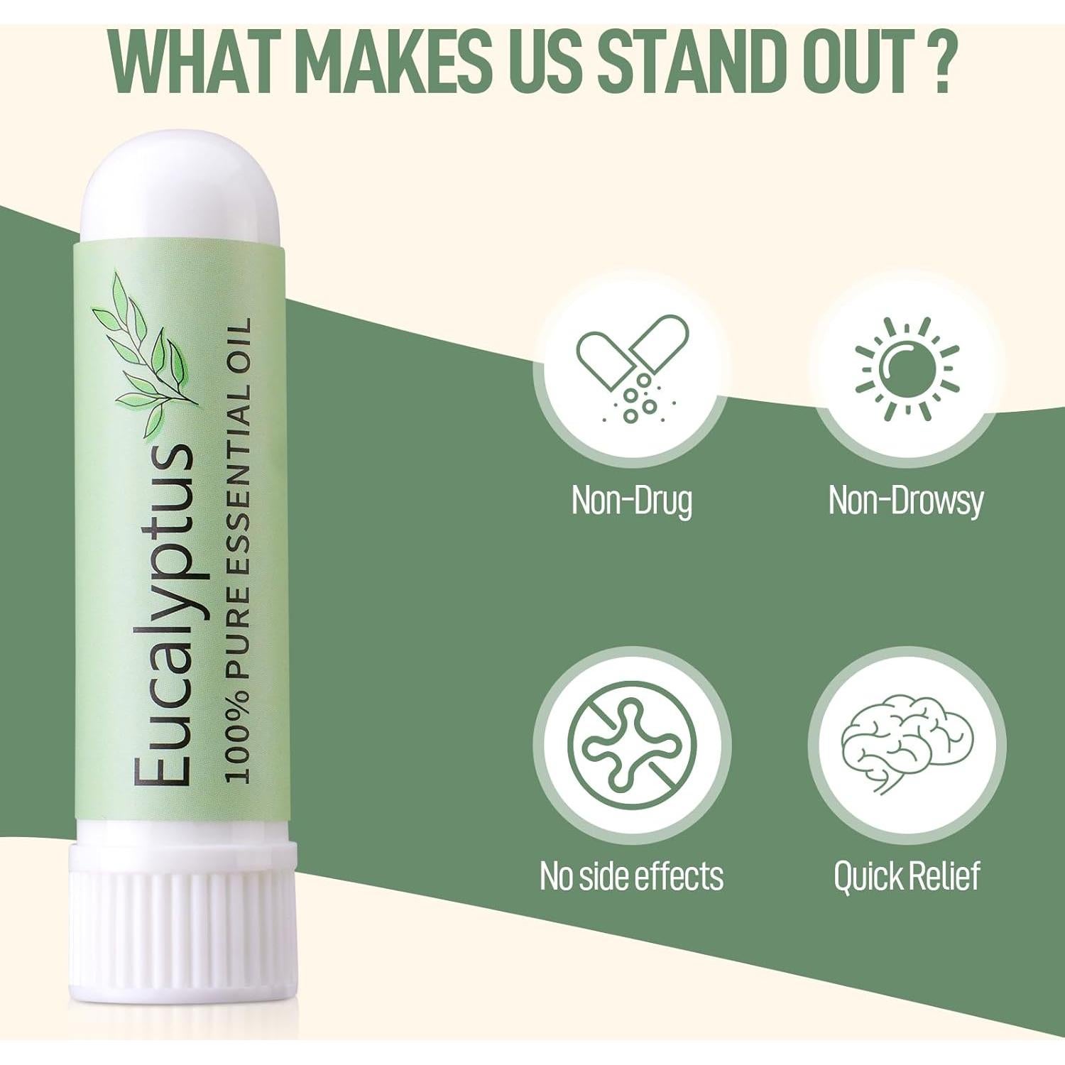 Inhalador de Alivio de Náuseas Hion Eucalipto 100% Natural