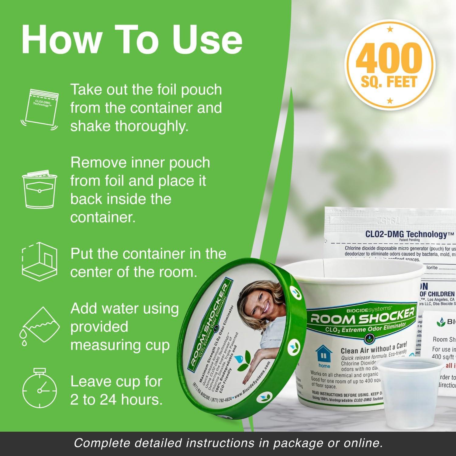 Eliminador de Olores Biocide Systems Room Shocker 45g