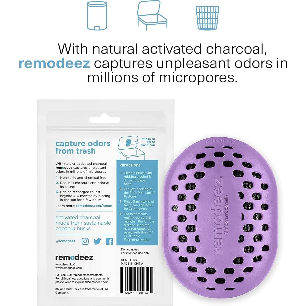 Desodorante de Basura Remodeez 2Pack - Carbón Activado Natural