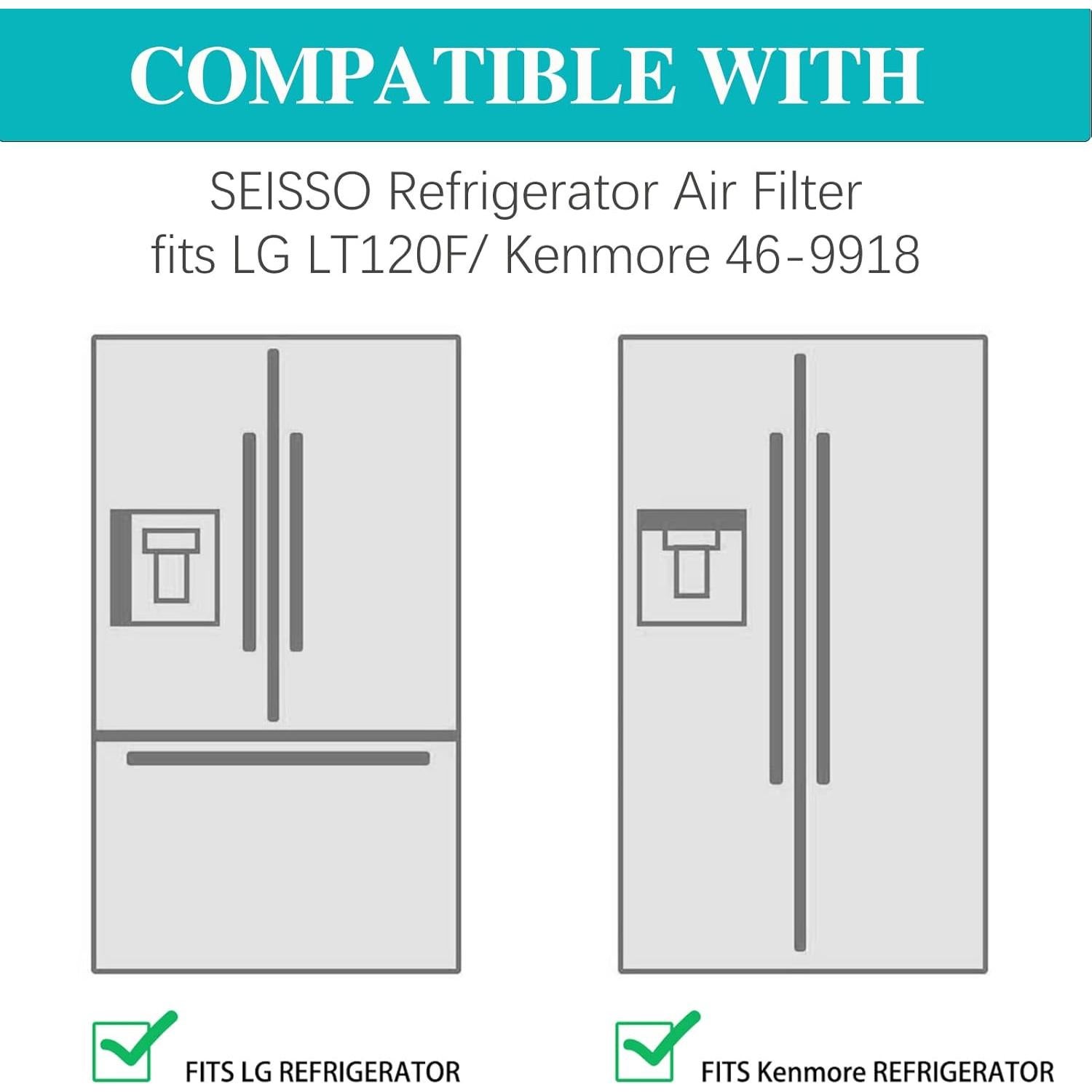 Filtro de Aire Fresco SEISSO LT120F para Refrigerador LG - 3 Paquetes