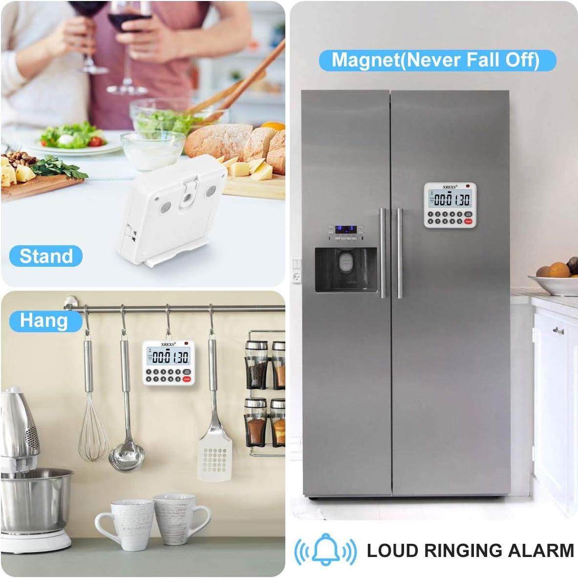 Temporizador Digital de Cocina XREXS con Alarma Fuerte y Silencio