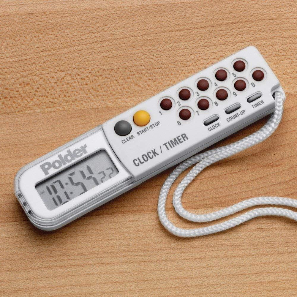 Reloj Temporizador Cronómetro Polder Digital Blanco 2.79x11.61cm