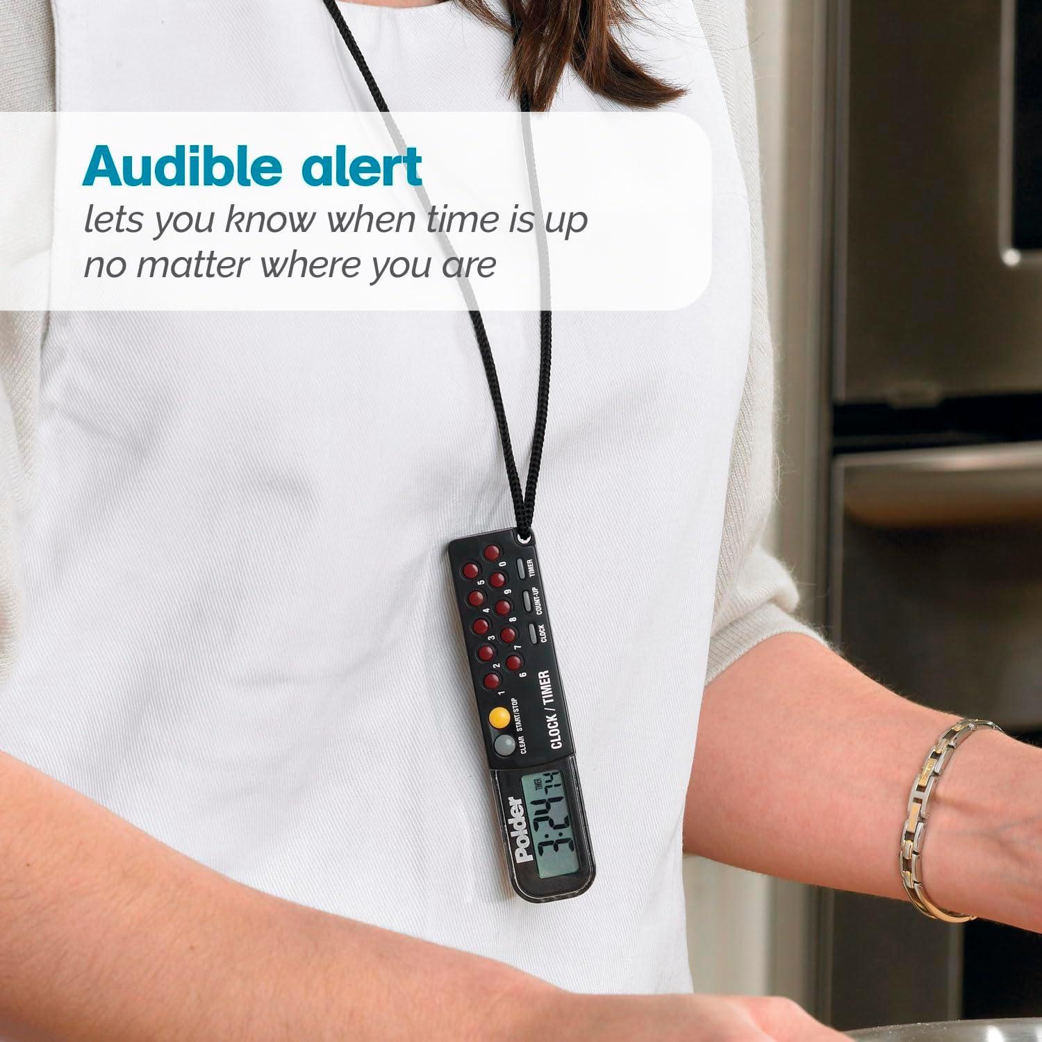 Reloj Temporizador Cronómetro Polder Digital Blanco 2.79x11.61cm