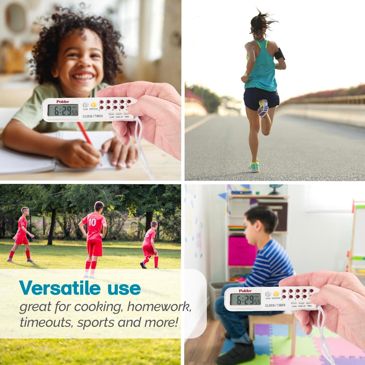 Reloj Temporizador Cronómetro Polder Digital Blanco 2.79x11.61cm