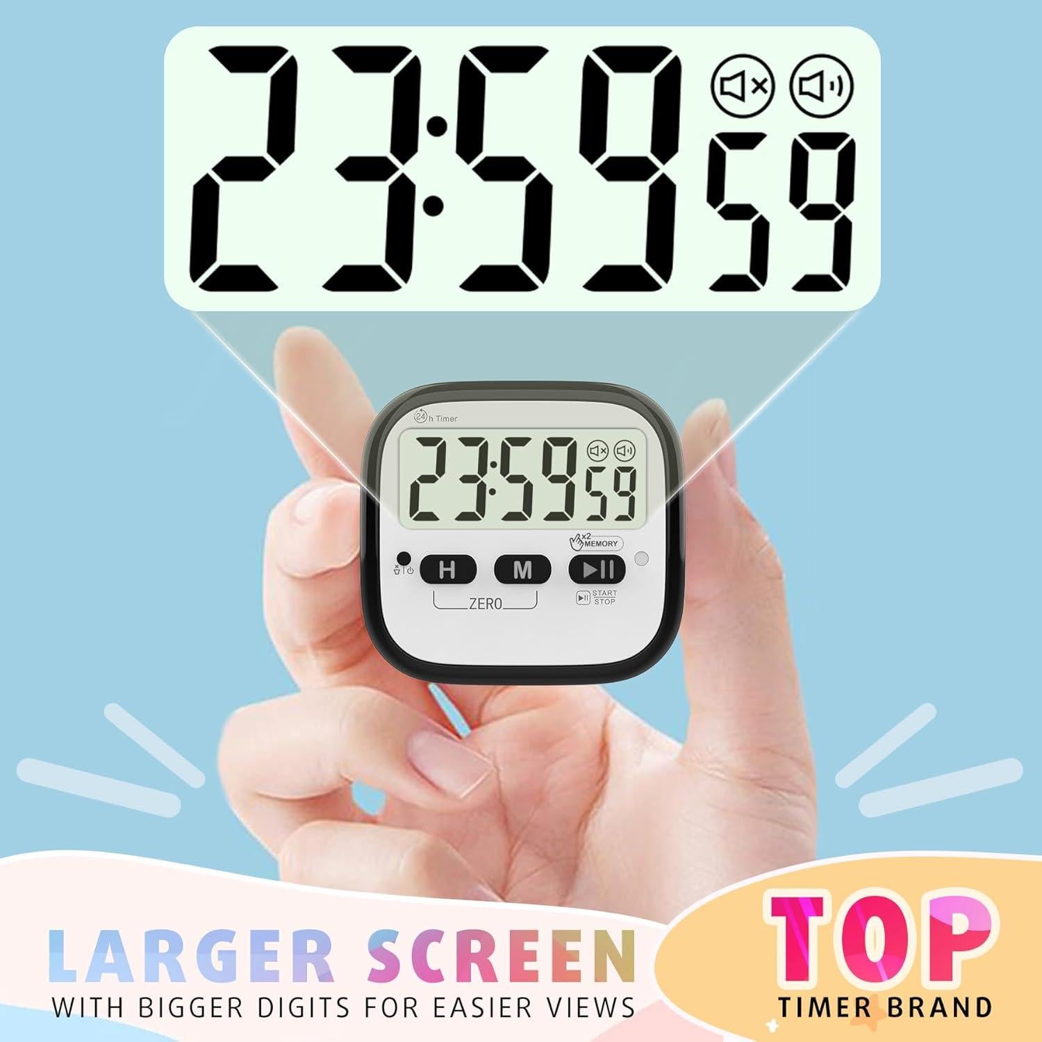 Temporizadores Digitales de Cocina AyayaBoss - 2 Paquetes