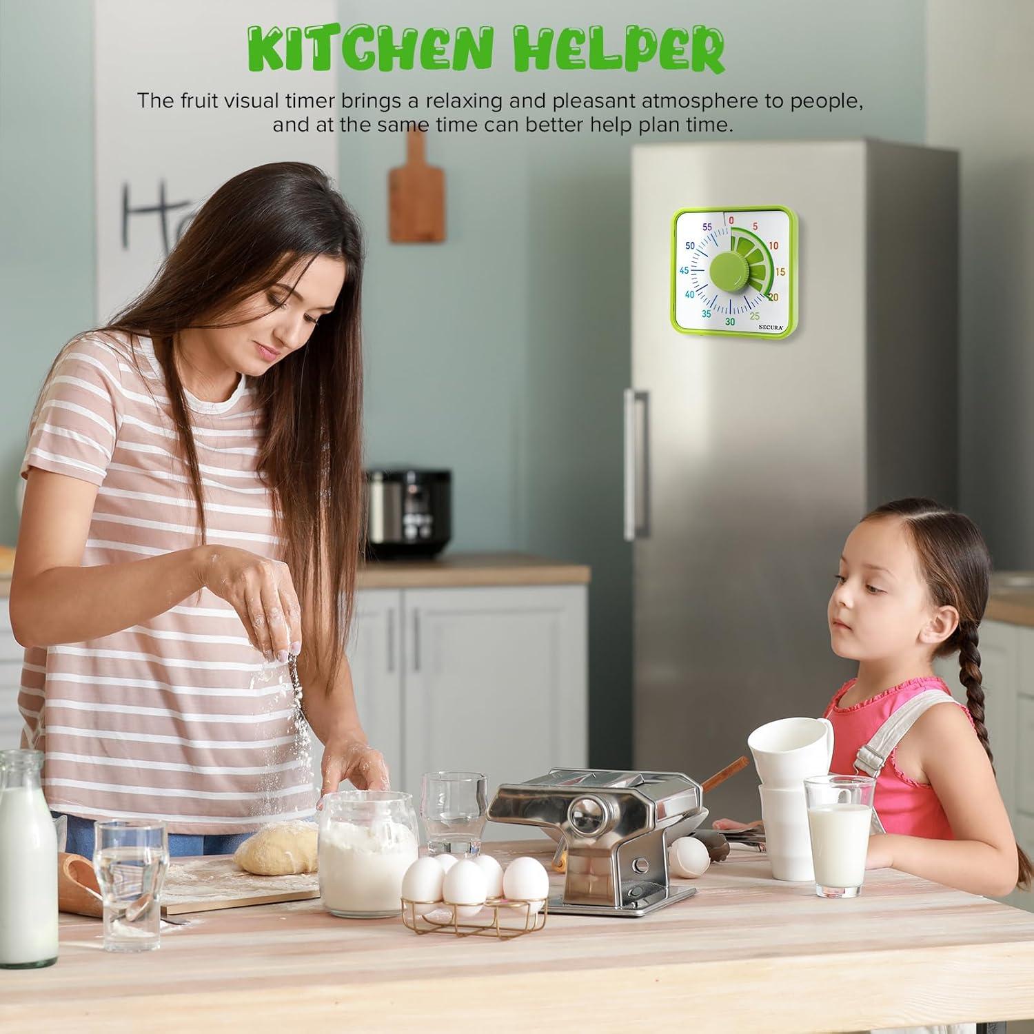 Temporizador Visual Secura 60 Minutos 7.5 Pulgadas Lima