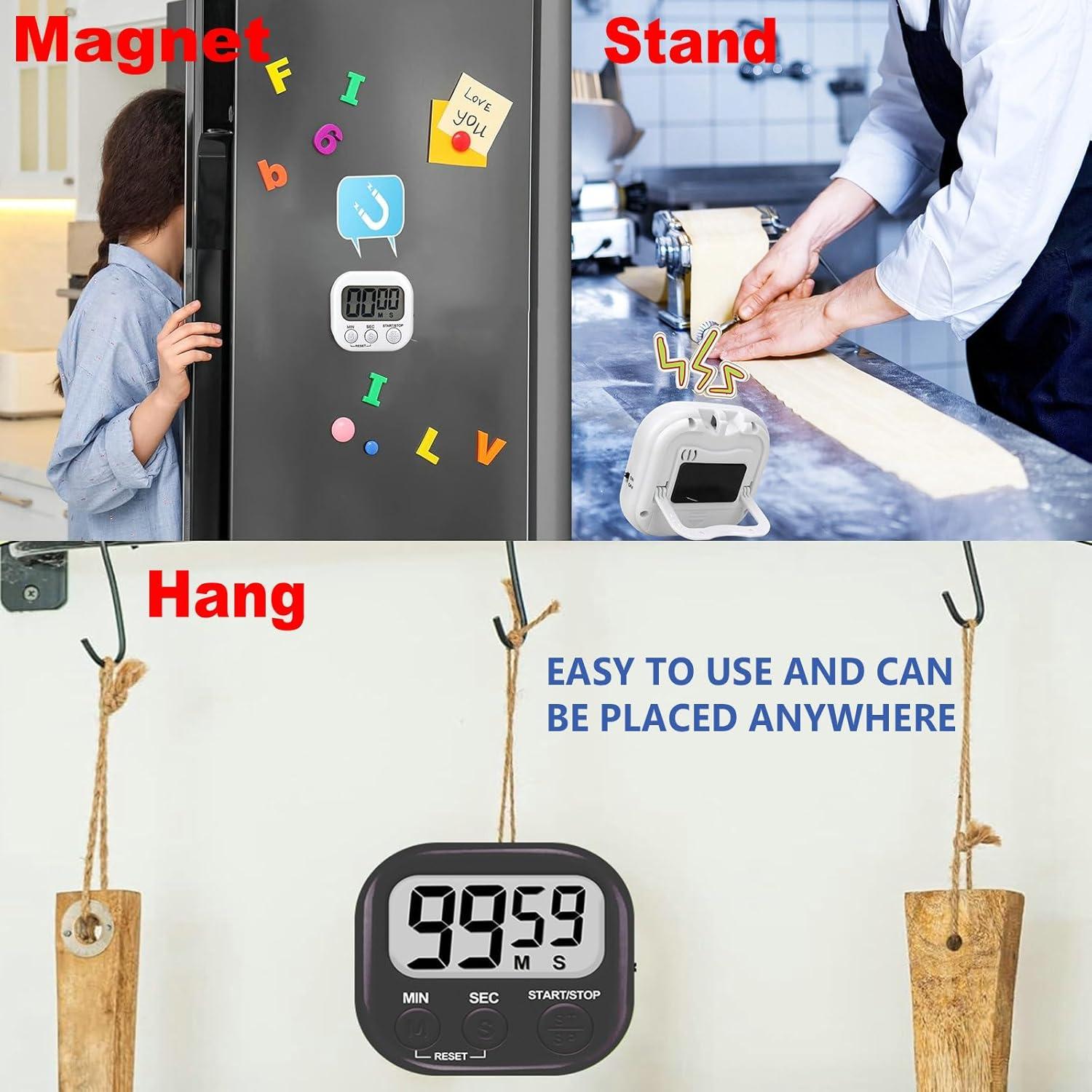 Temporizador Digital de Cocina 6 Paquetes Tick Tock 100dB