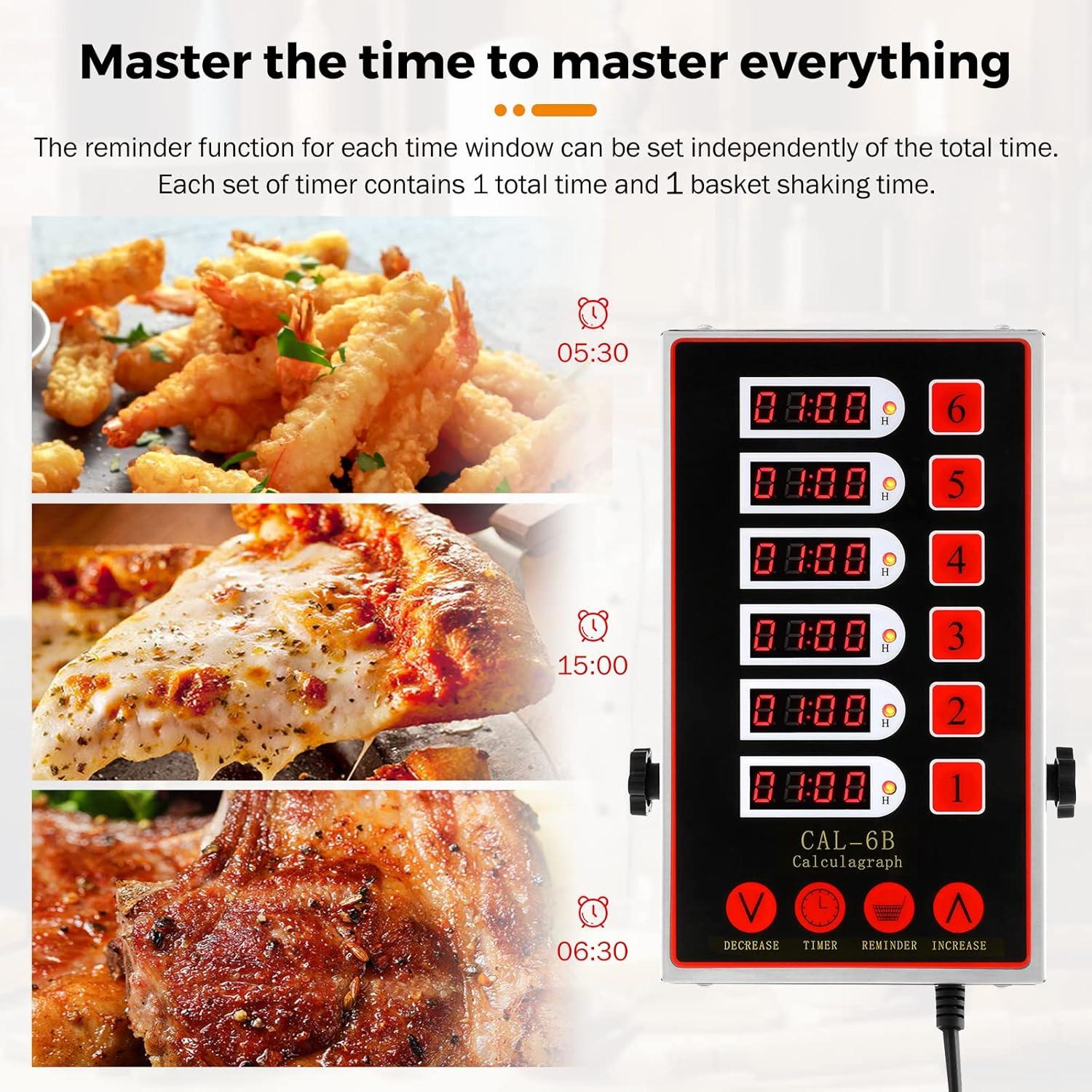 Temporizador Digital de Cocina BEAMNOVA 6 Canales Acero Inoxidable