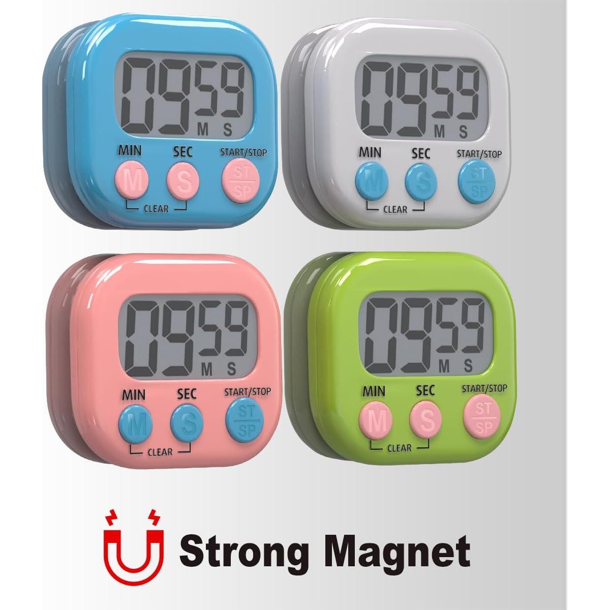 Paquete de 4 Temporizadores Digitales Acomingwin - Alarma Fuerte