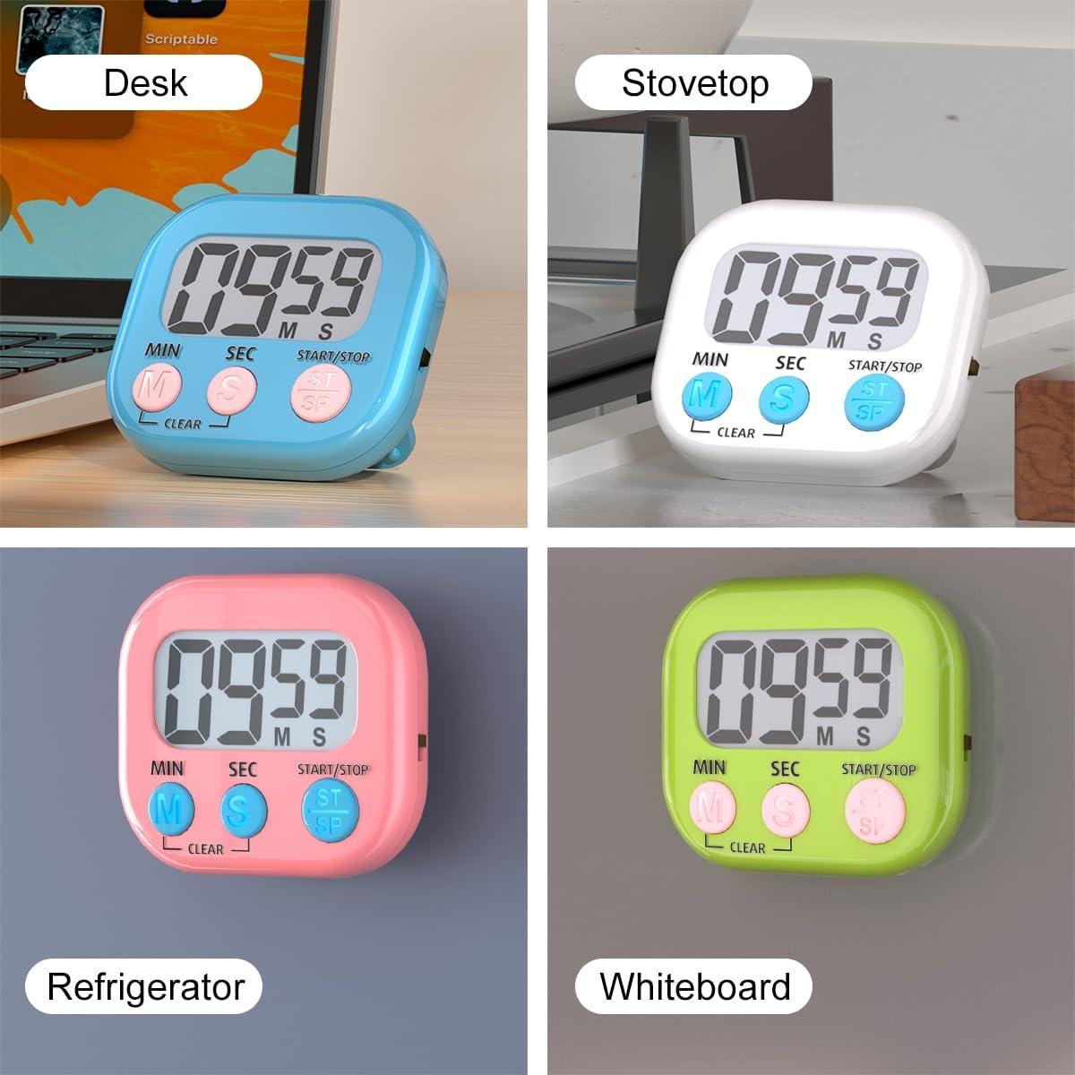 Paquete de 4 Temporizadores Digitales Acomingwin - Alarma Fuerte