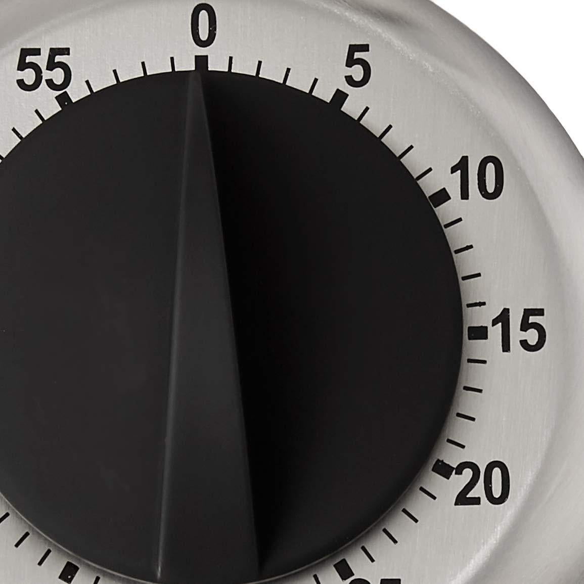 Temporizador Mecánico CDN MT1 60 Minutos Alarma Fuerte Plateado