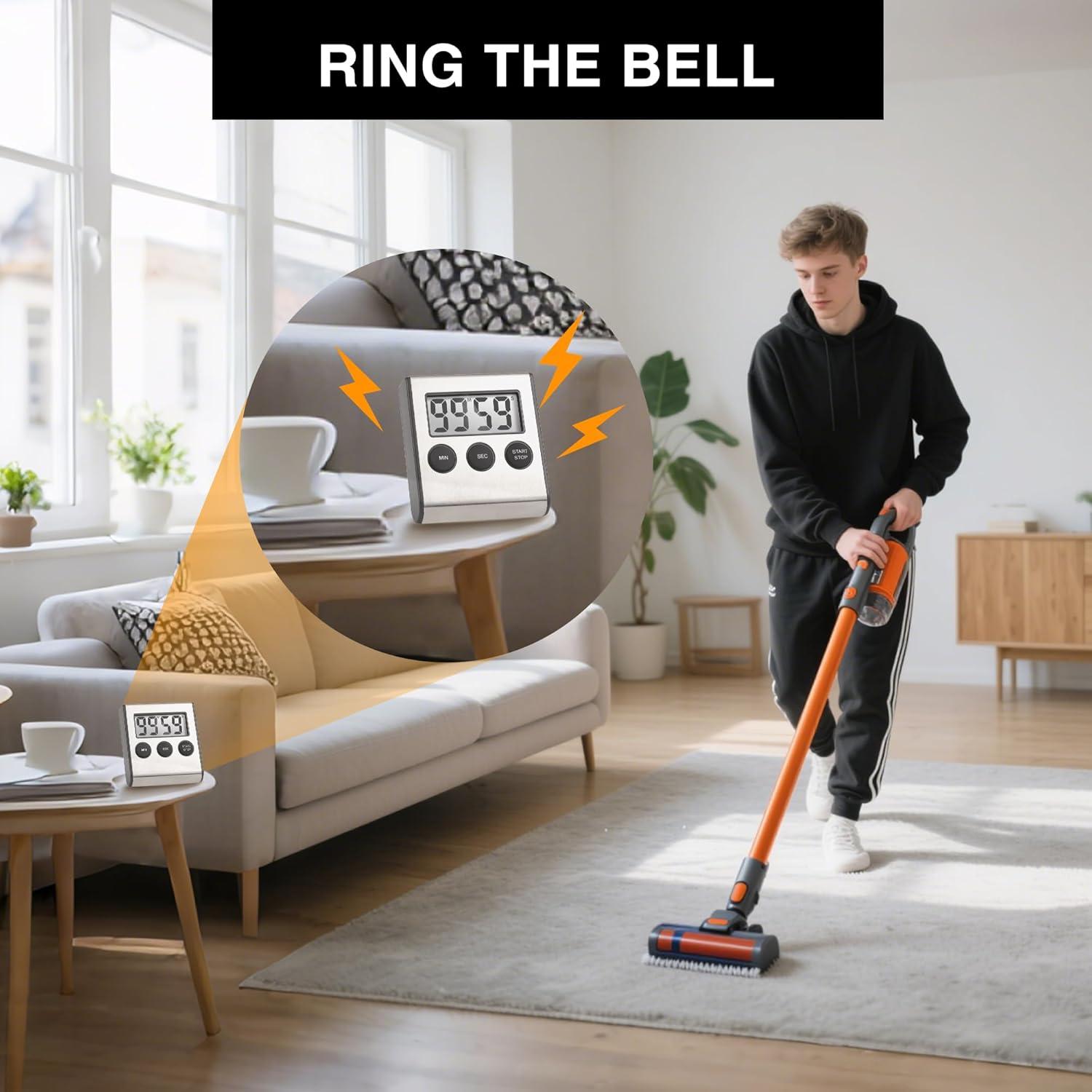 Temporizadores de Cocina Digitales AOUVES 2 Pack Acero Inoxidable