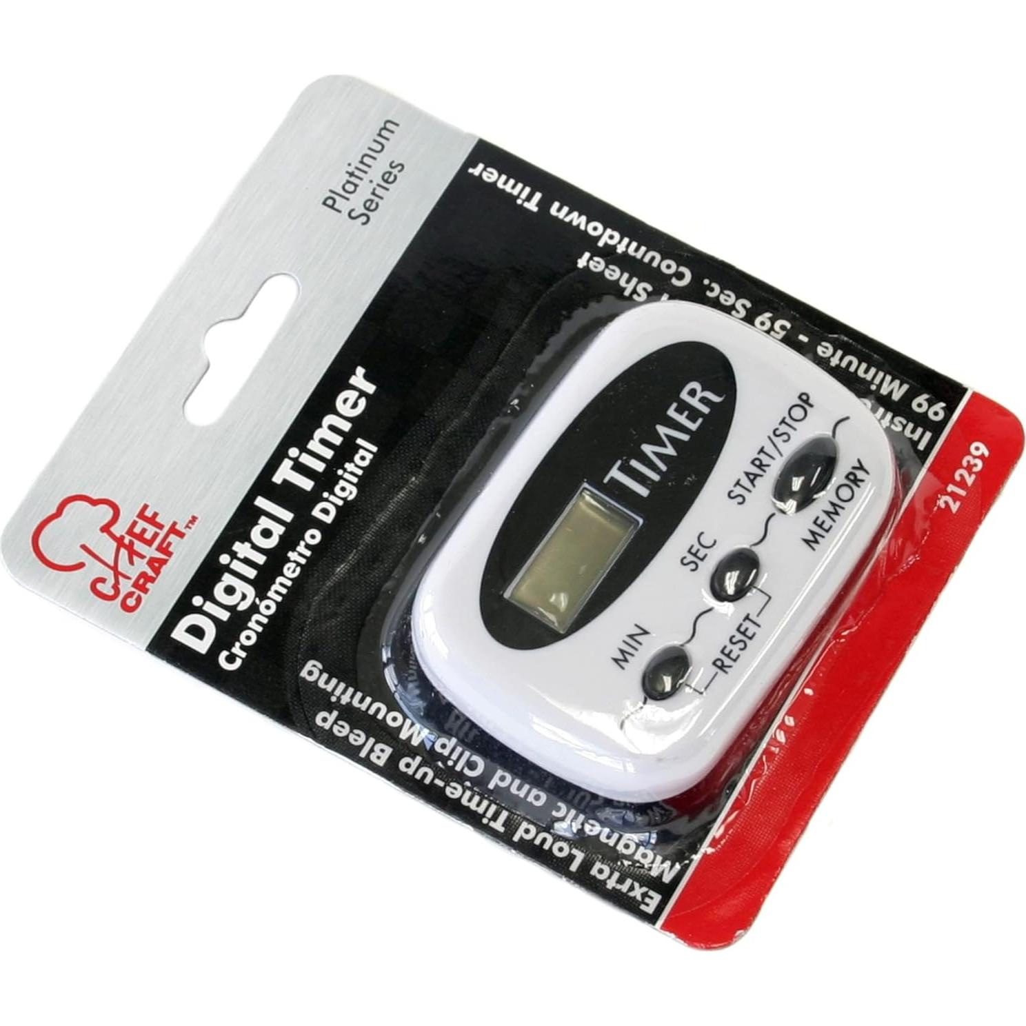 Temporizador Digital Chef Craft 99 Minutos con Clip y Imán