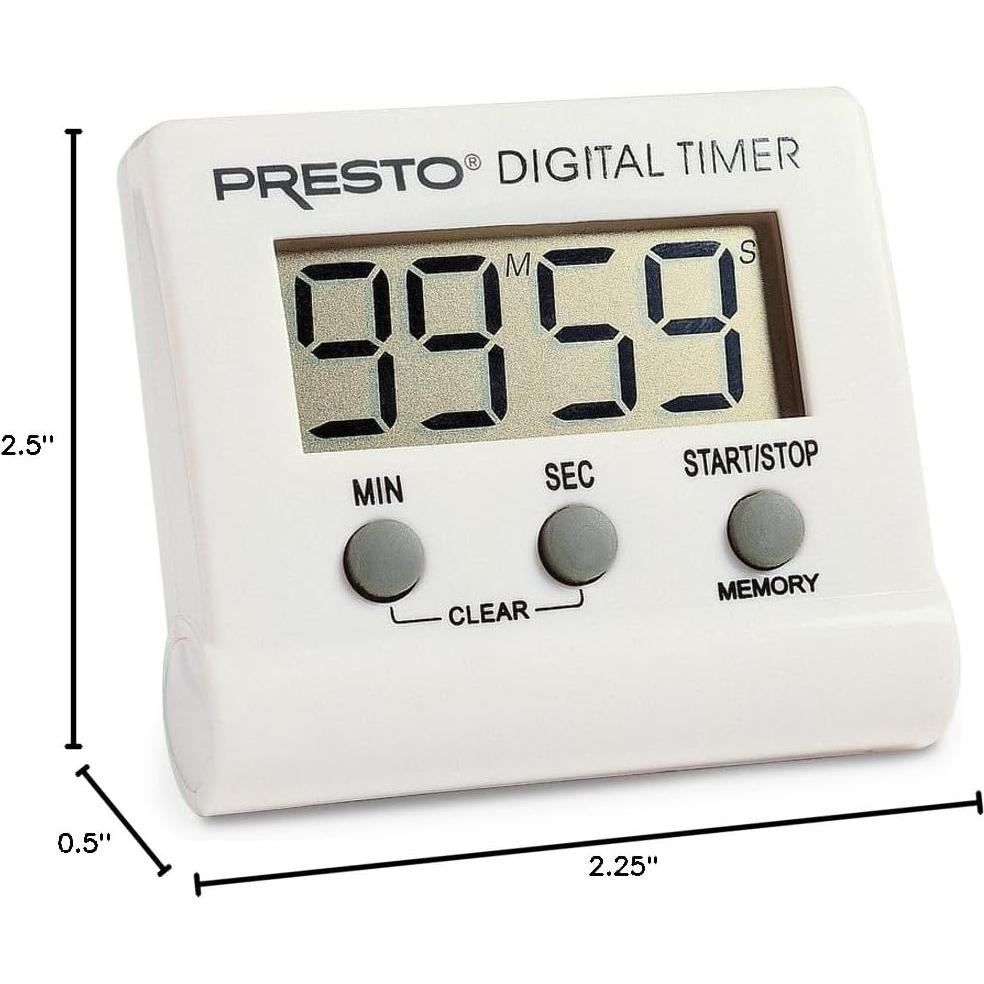 Temporizador Digital Electrónico Presto 04213 Blanco 99 min