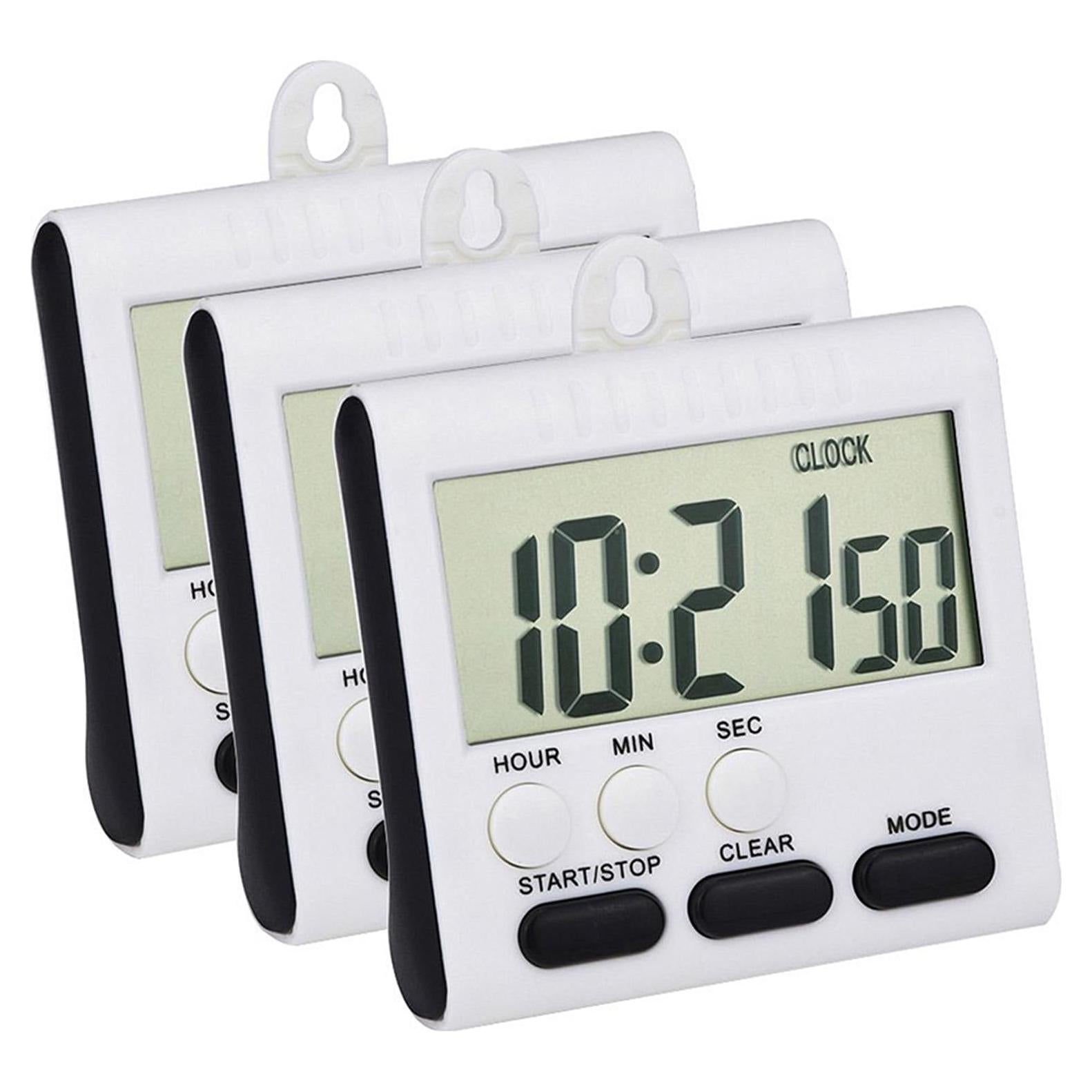 Paquete de 3 Temporizadores Magnéticos de Cocina Mudder 24h