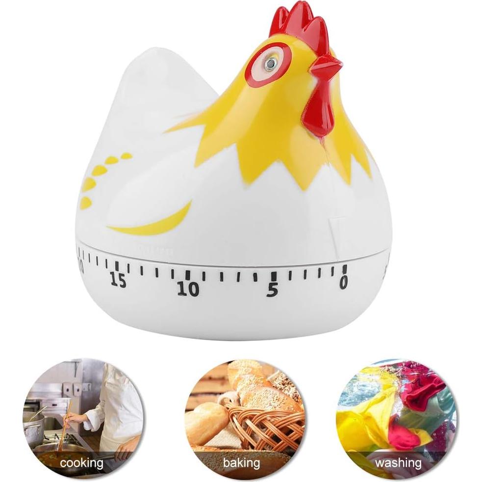 Temporizador de Cocina Jadeshay Blanco, Alarma Fuerte y Duradero